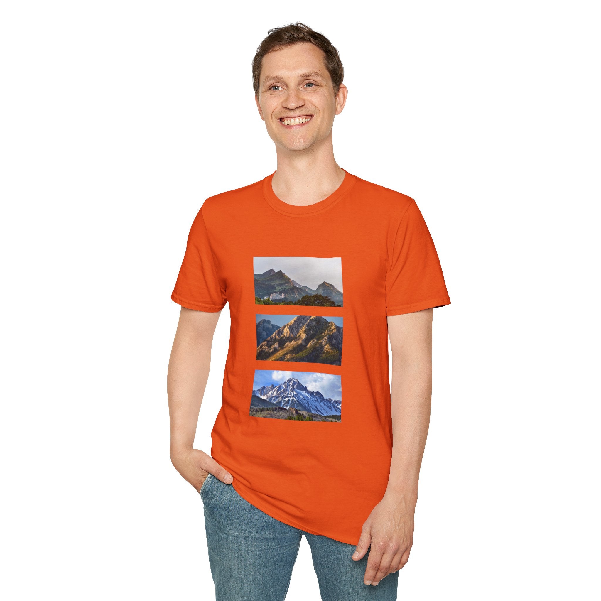 Mountain Photography Unisex Softstyle T-Shirt - Nature Lover Gift