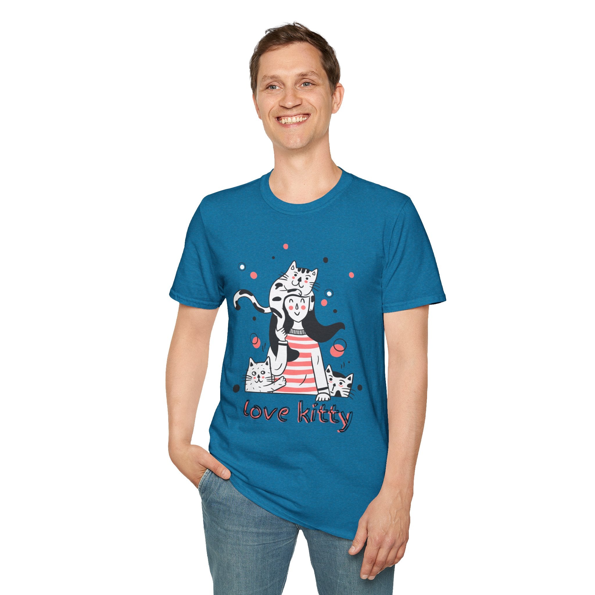 Cute Cat Lover T-Shirt, Love Kitty Graphic Tee