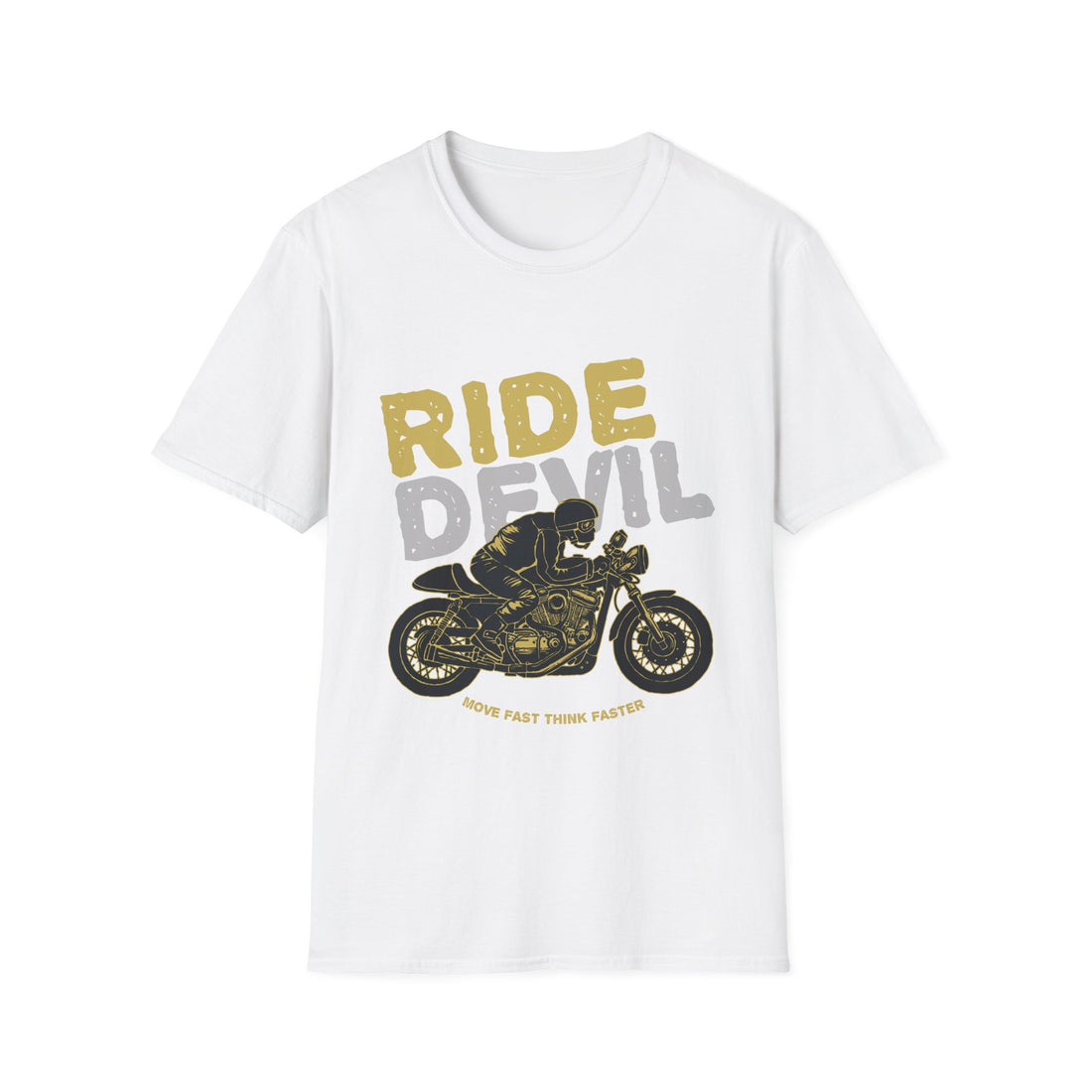 Unisex Softstyle T-Shirt with 'Ride Devil' Graphic - Perfect for Bikers, Gift for Motorcycle Lovers, Casual Wear, Event Merchandise, [...]