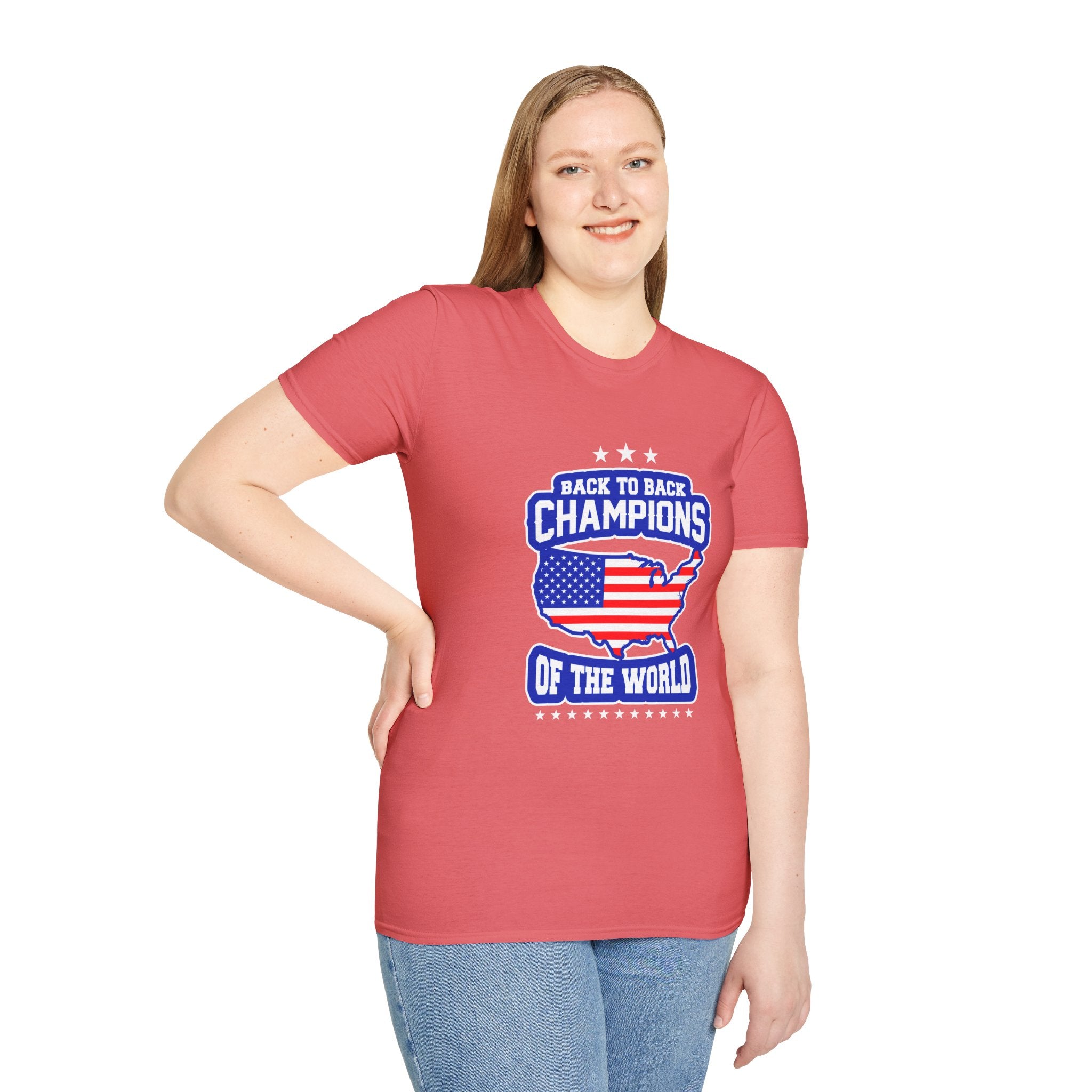 Patriotic Unisex T-Shirt for Champions | Casual Wear, Gift for Sports Lovers, All-American Style, 4th of July, Everyday Comfort