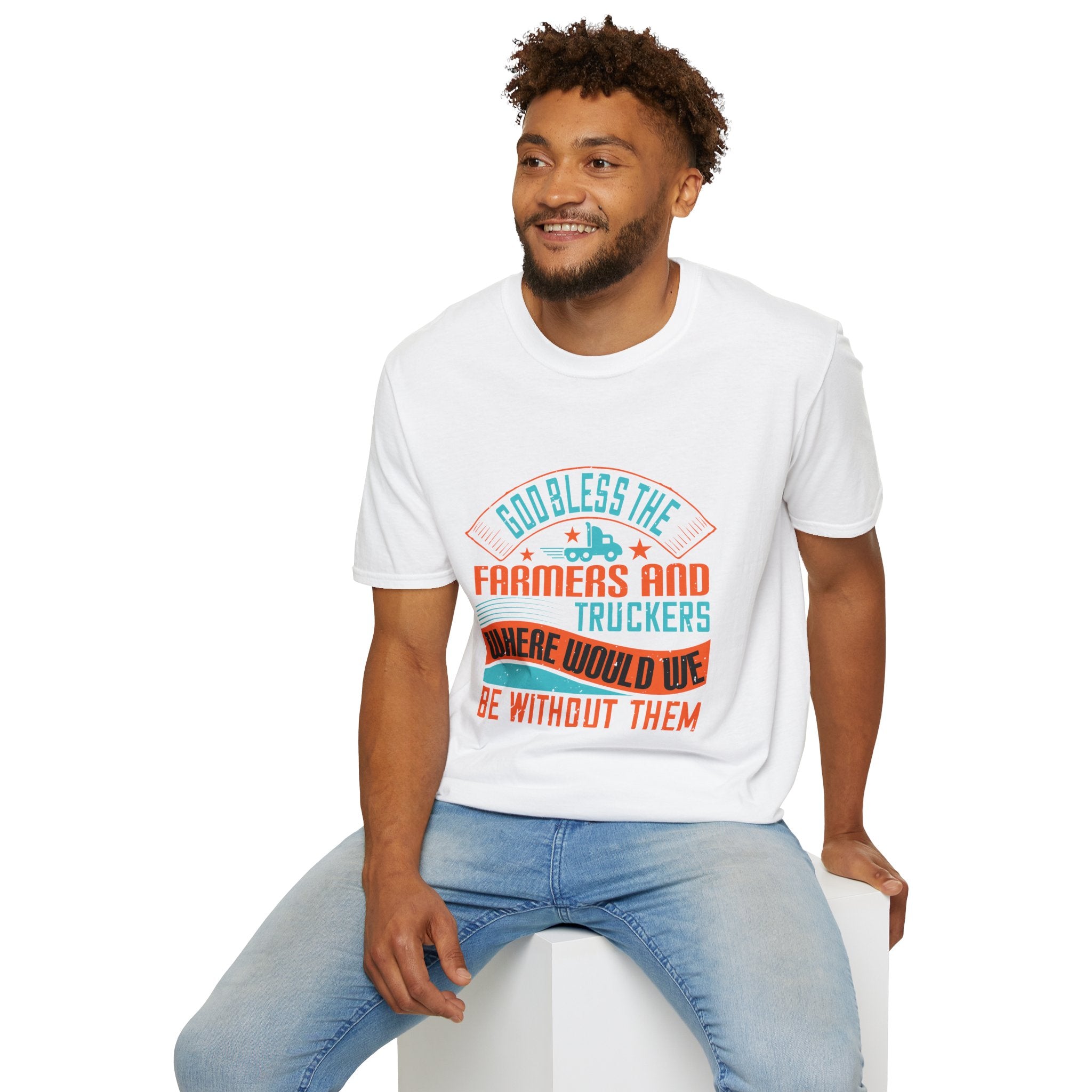 Inspirational Farmers and Truckers T-Shirt, Unisex Softstyle Tee