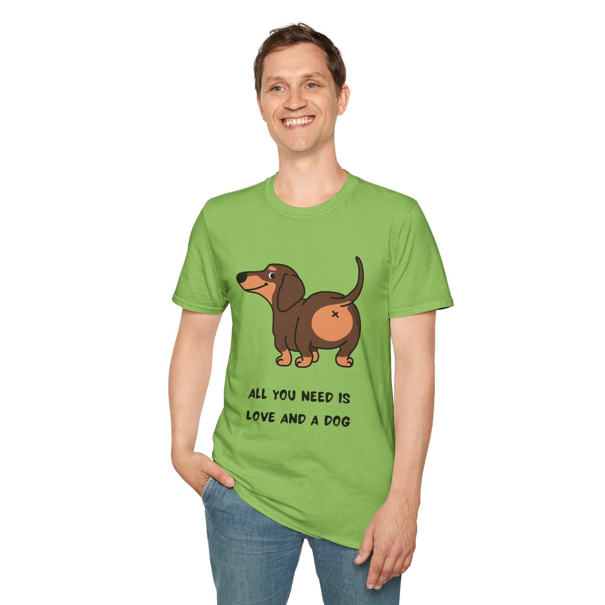 All You Need Is Love and a Dog T-Shirt - Cute Pet Lover Tee