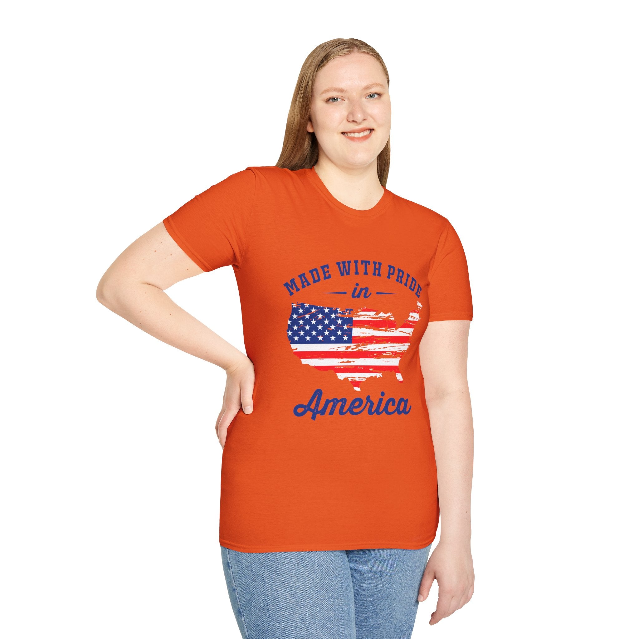 Pride USA Unisex T-Shirt, American Flag Graphic Tee, Independence Day Shirt, Gift for Patriots, Casual Everyday Wear