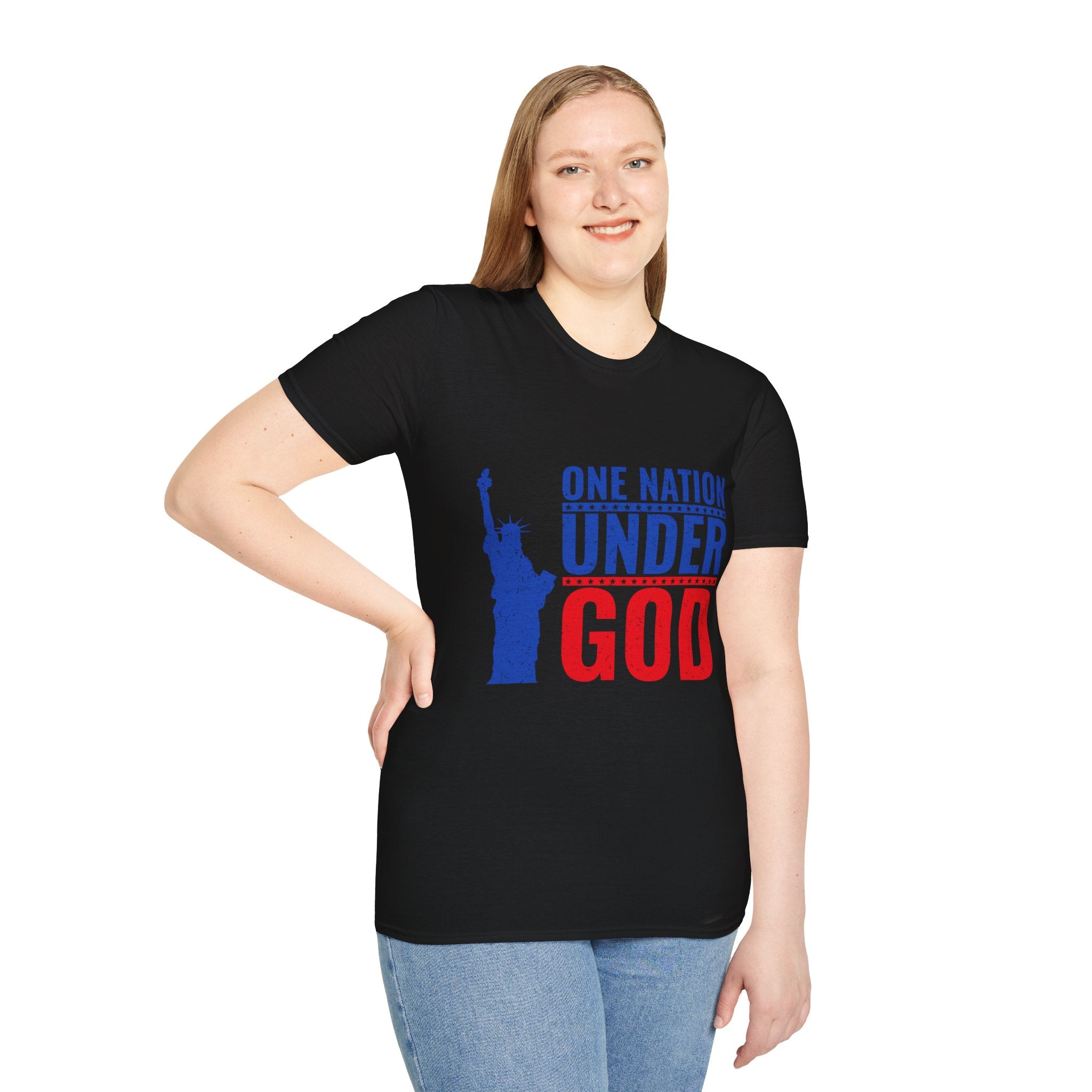 Patriotic Graphic T-Shirt | One Nation Under God | Unisex Casual Wear for Holidays, Independence Day, Family Gatherings, Political [...]