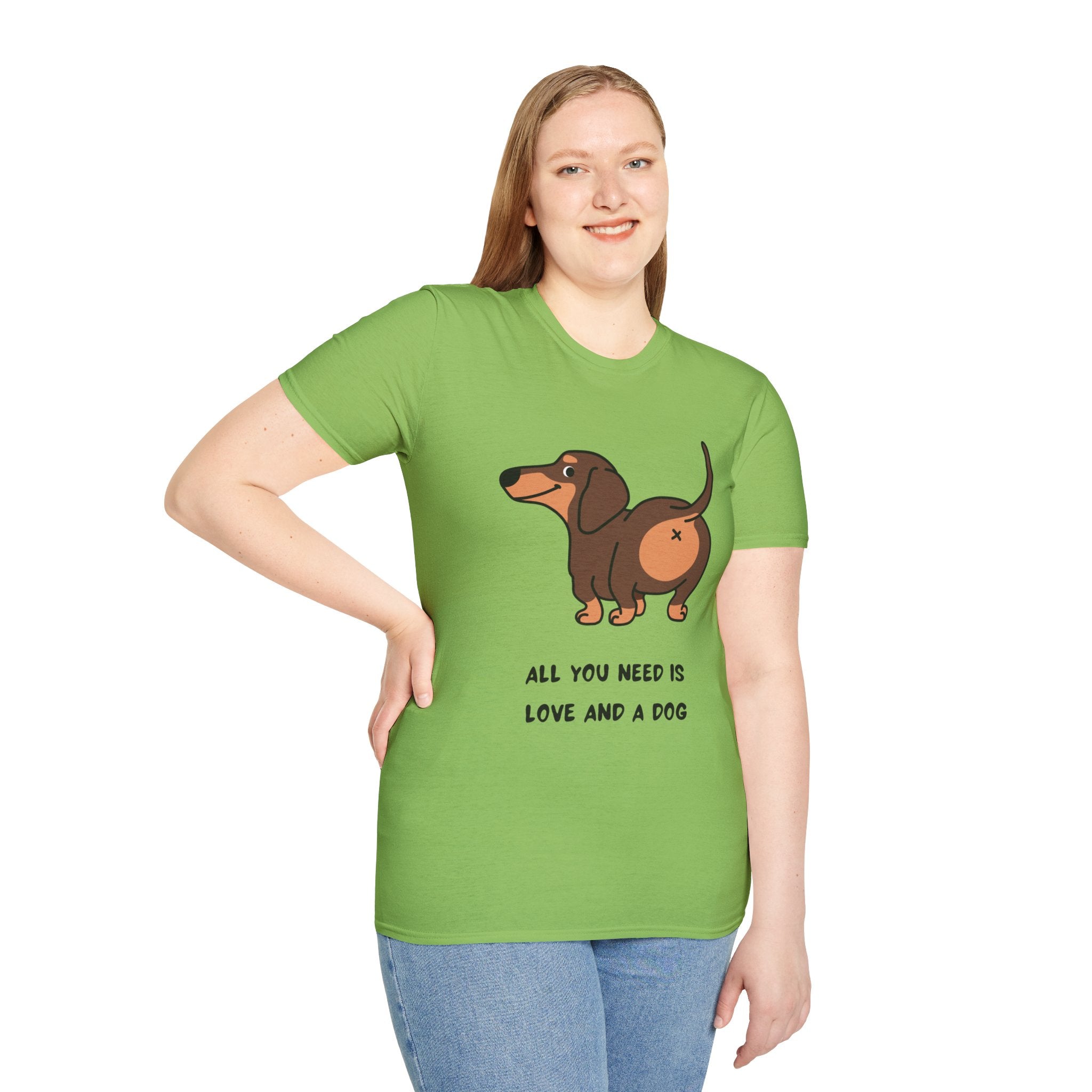All You Need Is Love and a Dog T-Shirt - Cute Pet Lover Tee