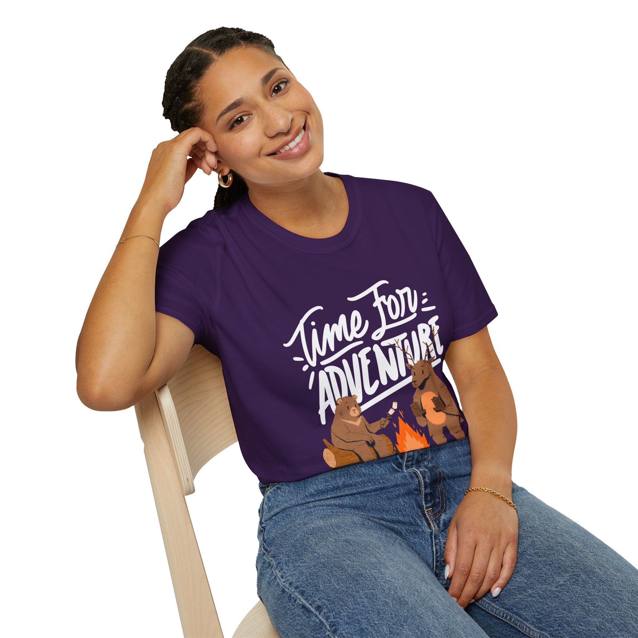 Adventure Bears Unisex Softstyle T-Shirt, Camping Shirt