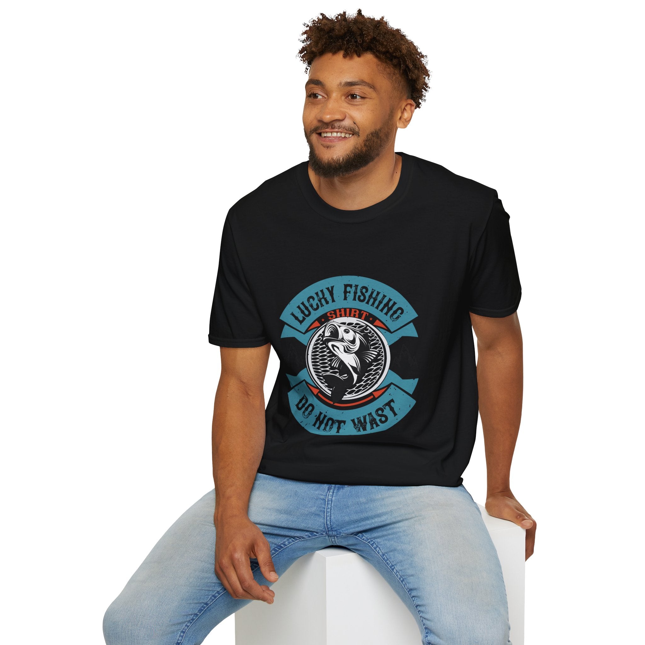 Lucky Fishing Graphic Tee, Unisex Fishing T-Shirt