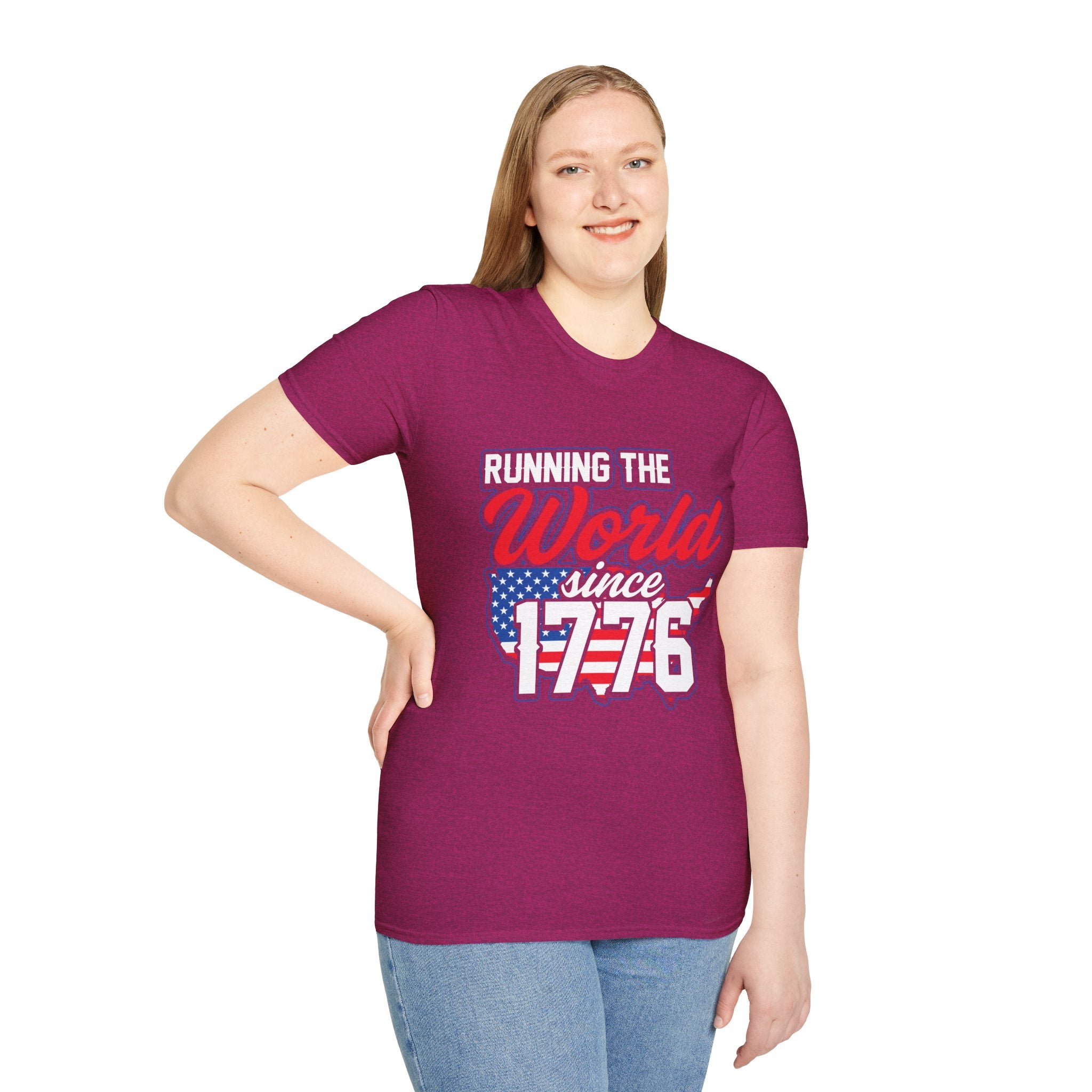 Patriotic Running T-Shirt: Celebrate Freedom, 4th of July, Sports Events, Unisex Tee, Gift for Fitness Lovers, Casual Wear