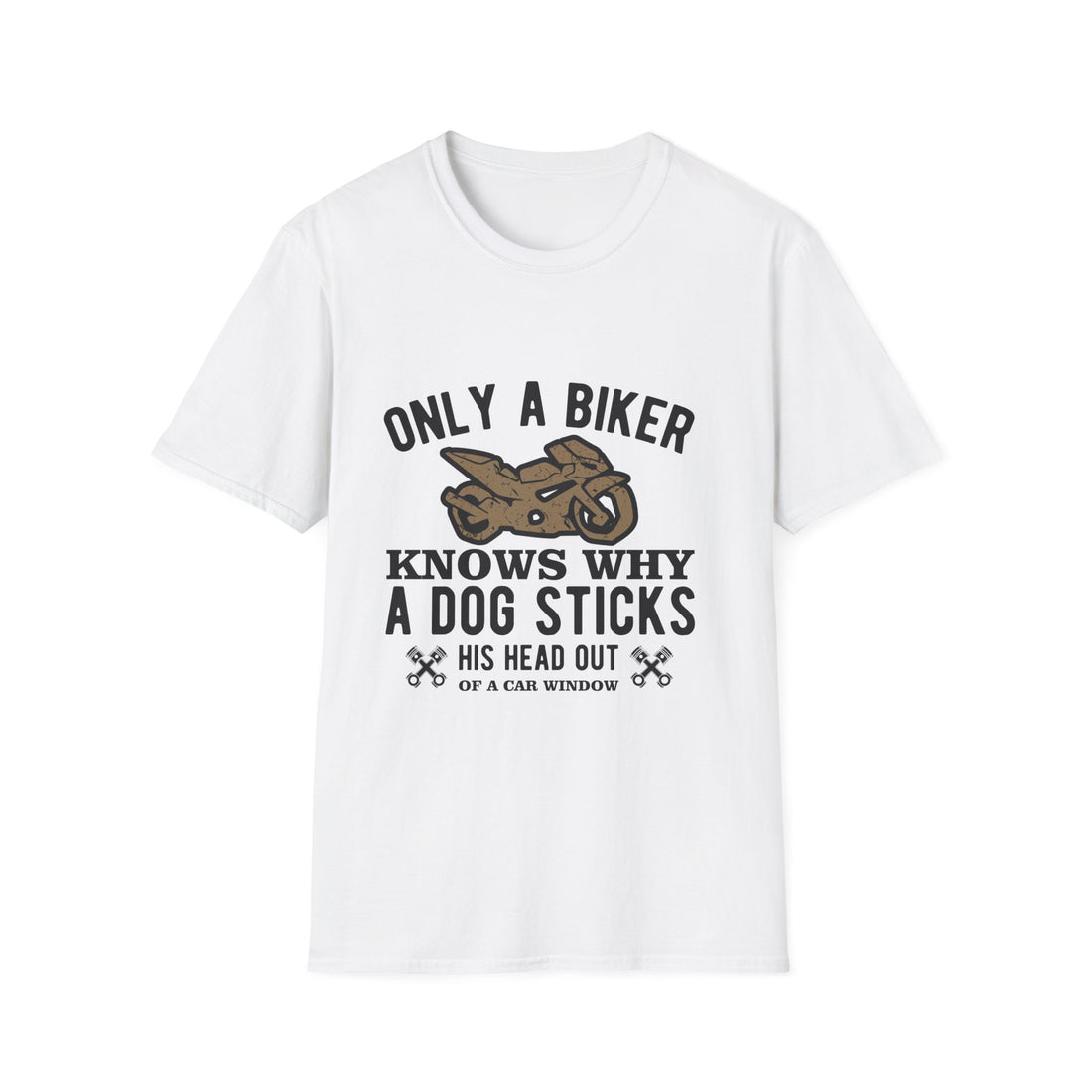 Funny Biker T-Shirt, Unisex Softstyle Tee for Dog Lovers, Perfect Gift for Birthdays, Holidays, and Biker Events, Cool Graphic Tee, [...]