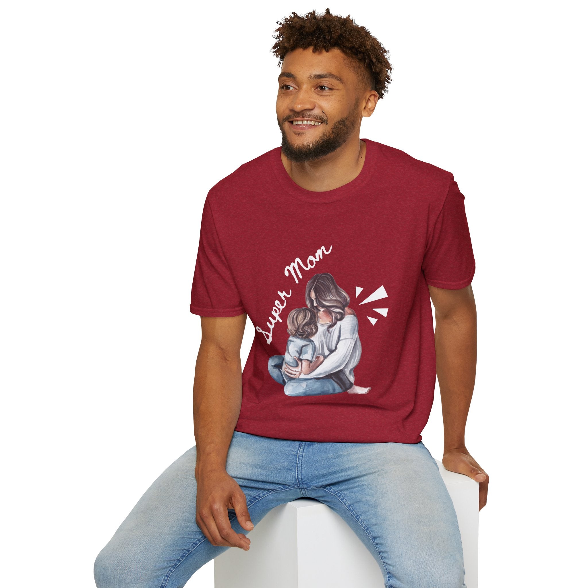 Super Mom T-Shirt - Unisex Softstyle Tee for Mother's Day