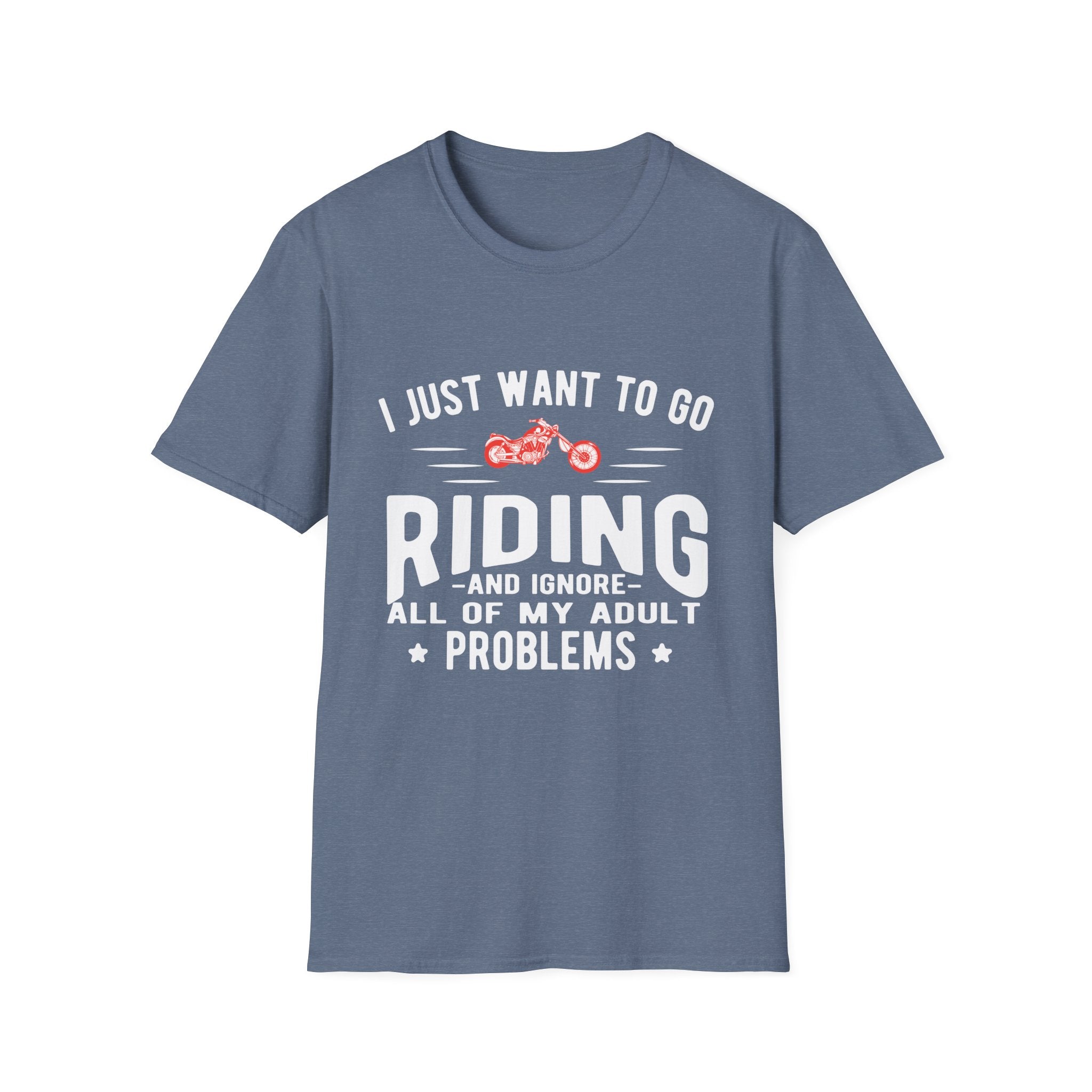 Funny Riding T-Shirt for Adults, Unisex Graphic Tee, Casual Wear, Gift for Riders, Adulting Humor Shirt