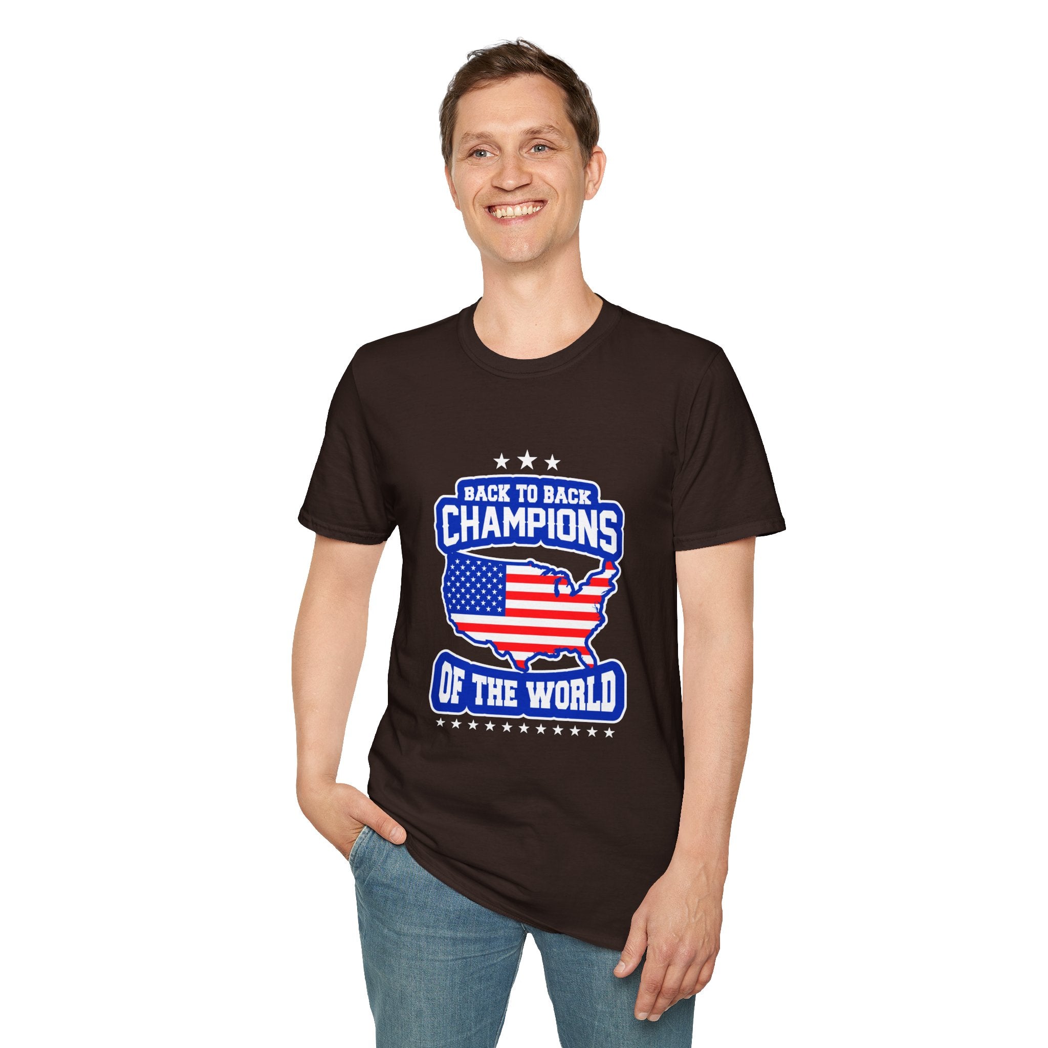 Patriotic Unisex T-Shirt for Champions | Casual Wear, Gift for Sports Lovers, All-American Style, 4th of July, Everyday Comfort