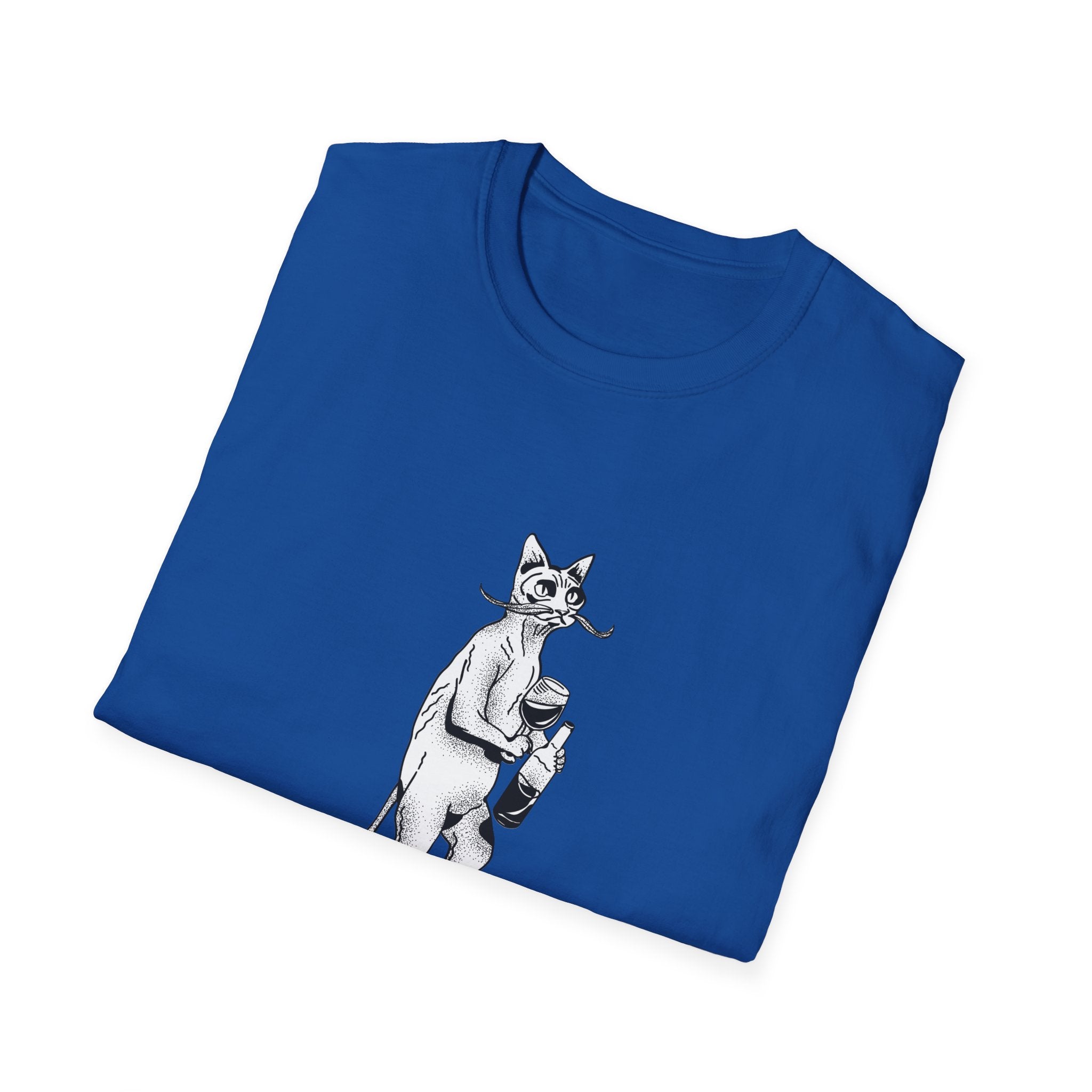Funny Cat Adulting Quote Unisex T-Shirt, Wine Lovers Gift