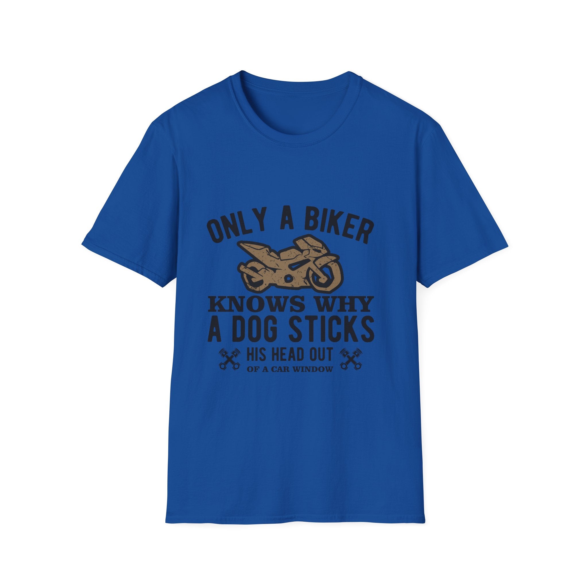 Funny Biker T-Shirt, Unisex Softstyle Tee for Dog Lovers, Perfect Gift for Birthdays, Holidays, and Biker Events, Cool Graphic Tee, [...]