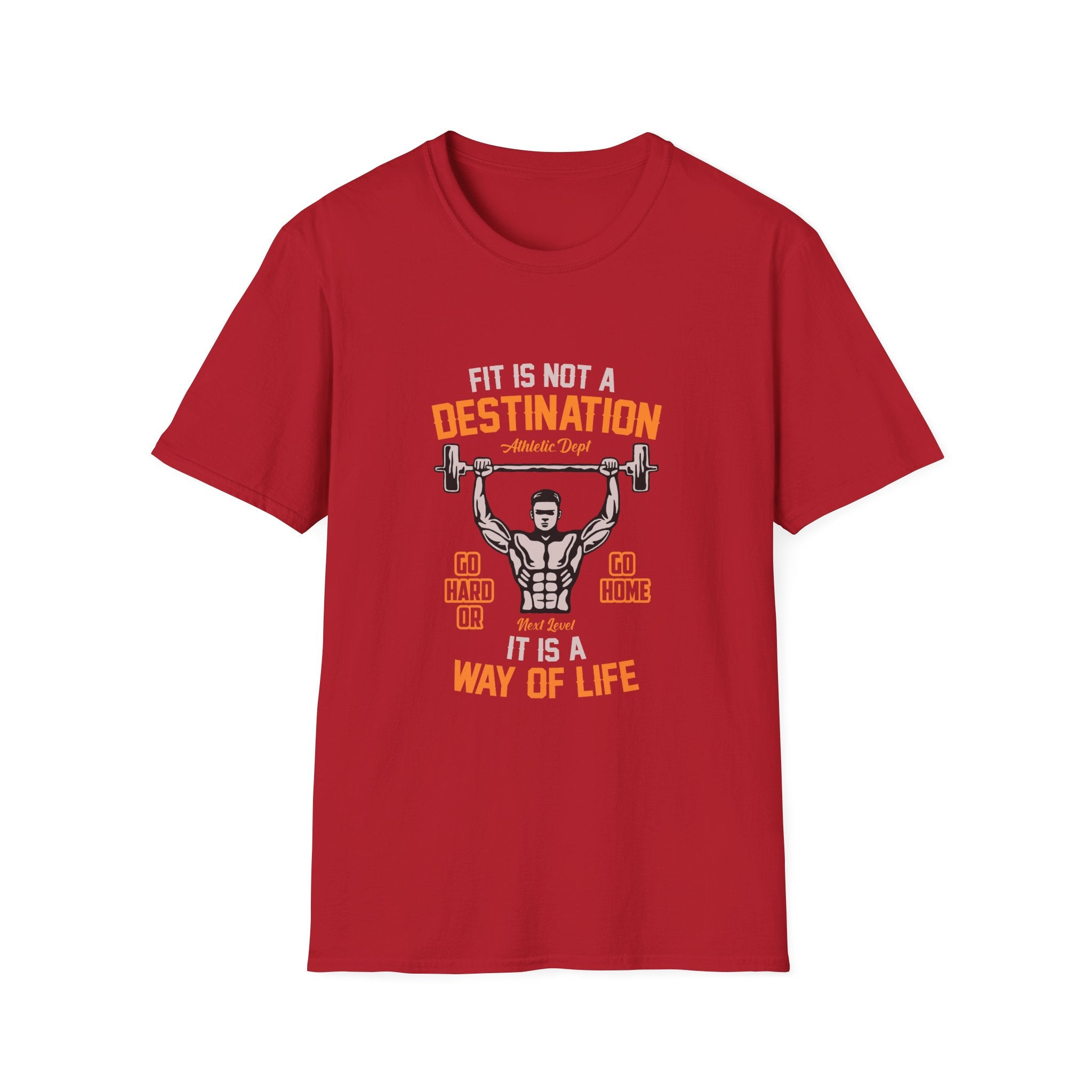 Fit Is Not a Destination Unisex Softstyle T-Shirt, Fitness Apparel, Motivational Tee, Gym Shirt, Gift for Fitness Lovers, Workout Top