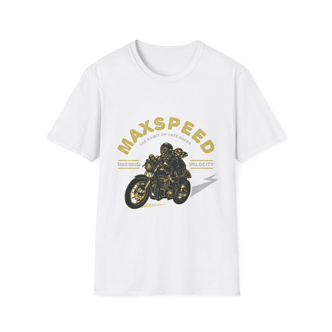 Maxspeed Motorcycle Unisex Softstyle T-Shirt, Biker Tee, Gift for Him, Casual Wear, Custom Graphic Shirt, Motorcycle Enthusiast Apparel