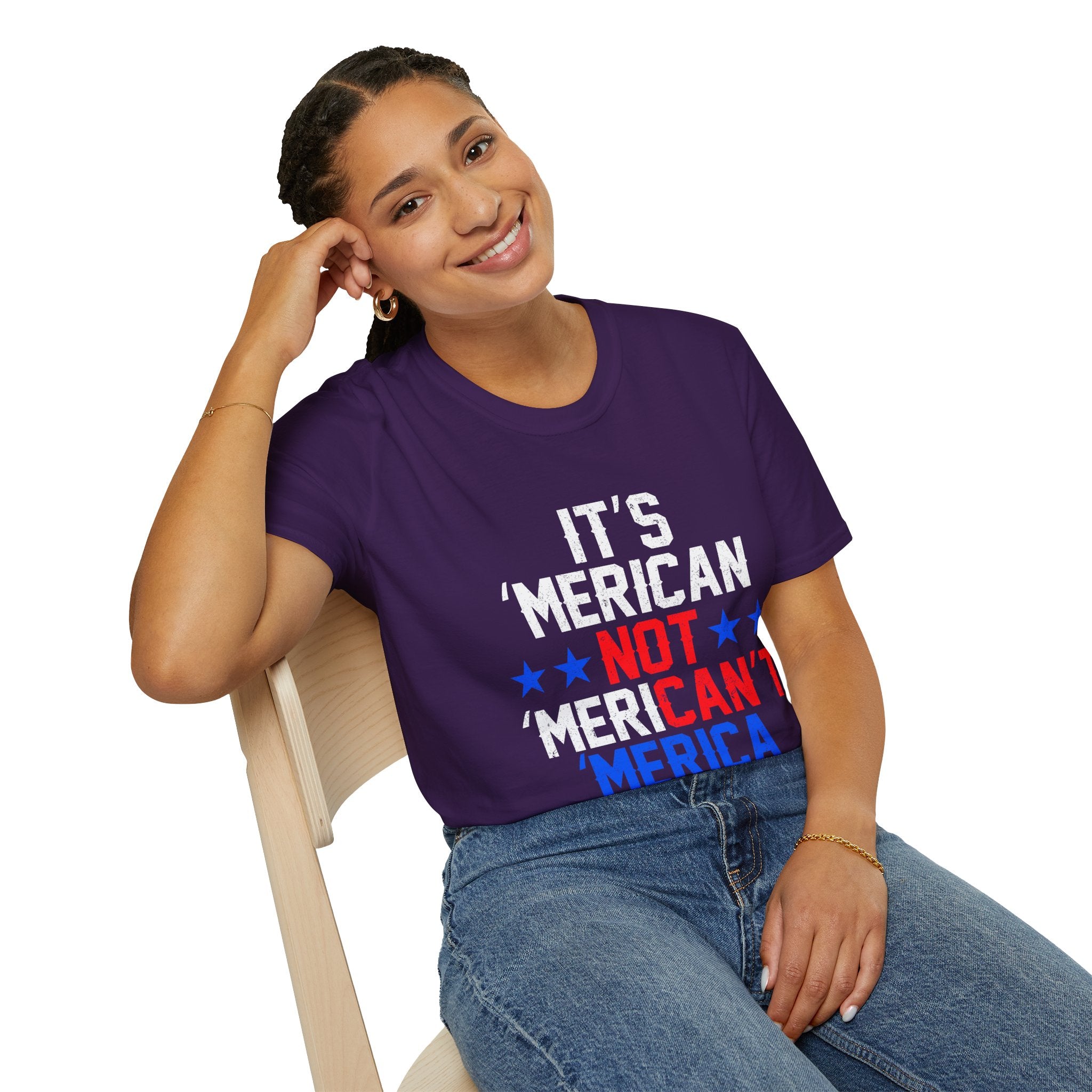 Patriotic Graphic Tee for Freedom Lovers - Unisex Softstyle T-Shirt, Casual Wear, Independence Day, Election Shirt, Gift Idea