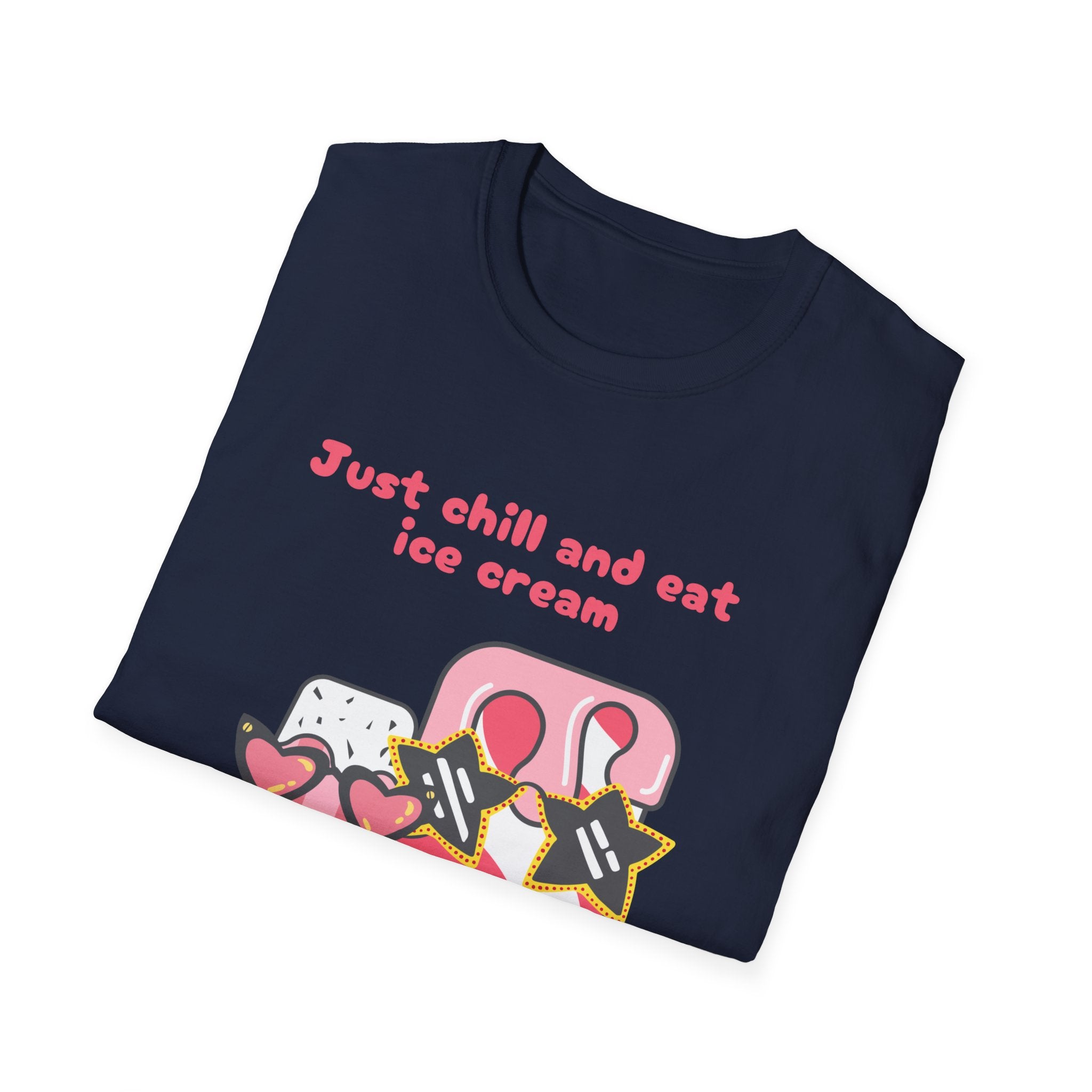 Summer Chill Ice Cream T-Shirt, Unisex Softstyle Tee, Cute Graphic Shirt