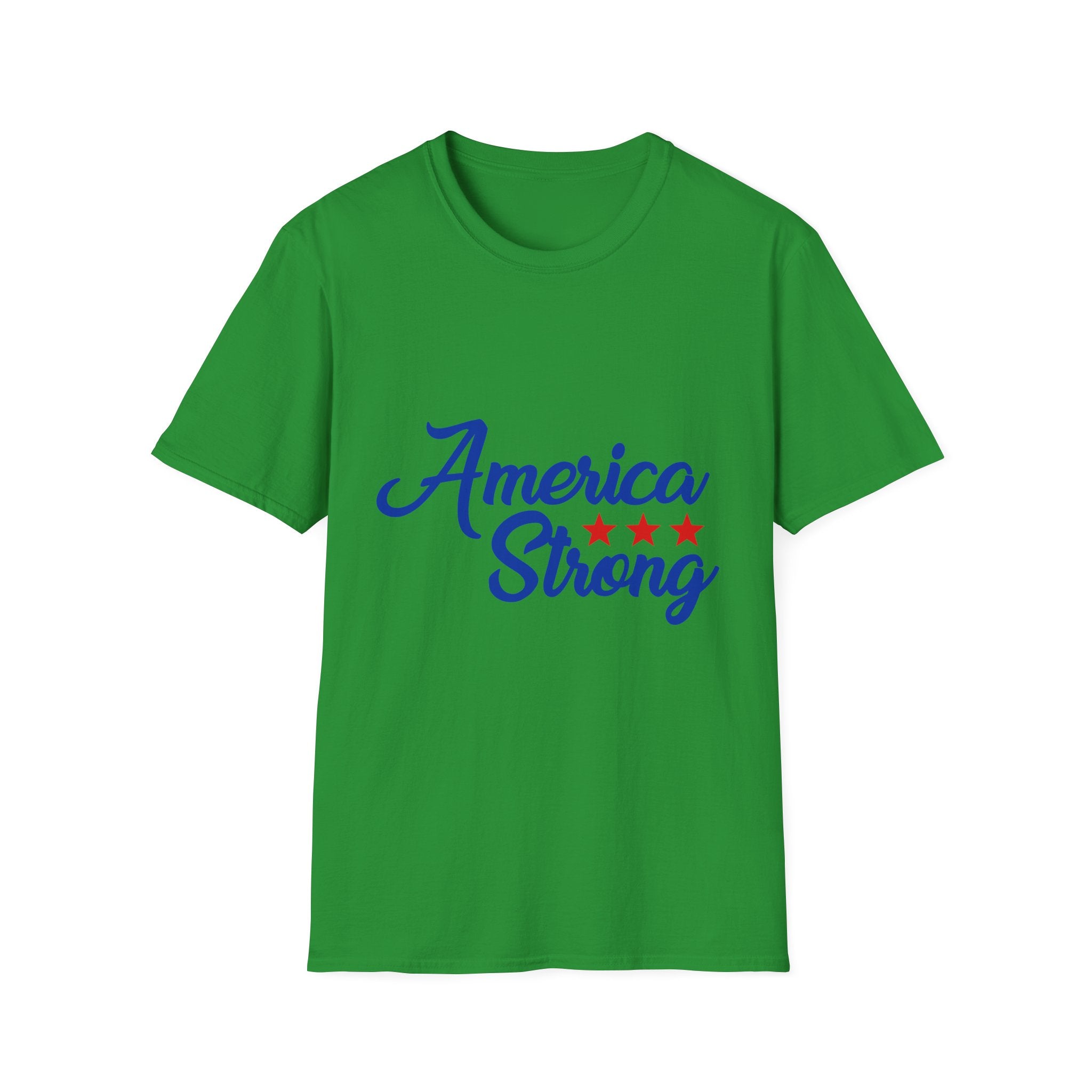 Unisex Softstyle T-Shirt - America Strong, Patriotic Tee, Casual Wear, Independence Day Outfit, Gift for Veterans, Summer Style
