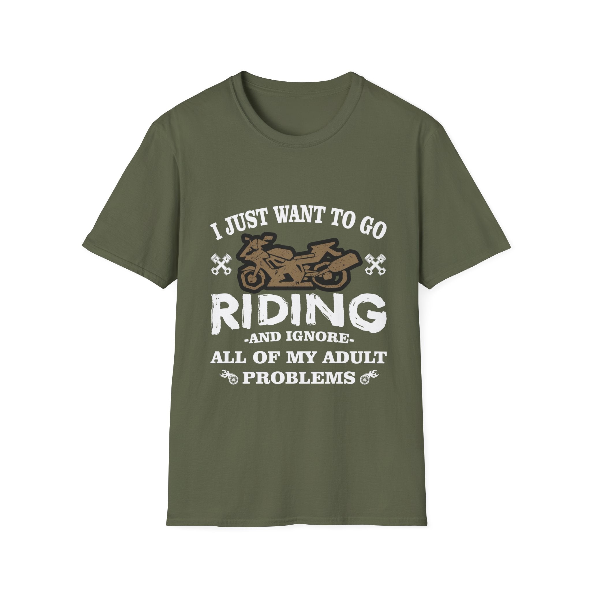 Unisex Riding T-Shirt - Perfect for Bikers, Adulting Humor, Birthdays, Gifts for Him, Summer Wear