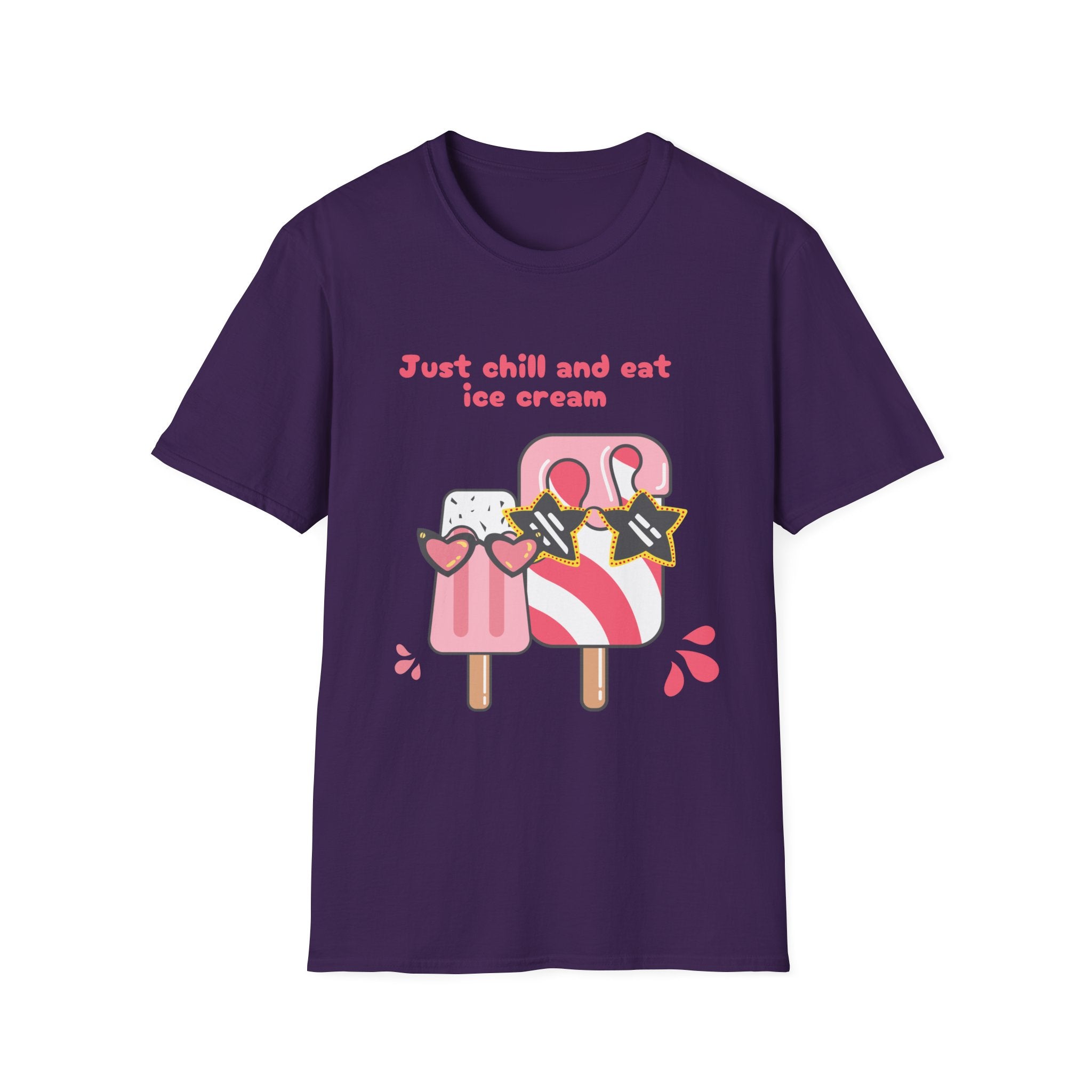 Summer Chill Ice Cream T-Shirt, Unisex Softstyle Tee, Cute Graphic Shirt