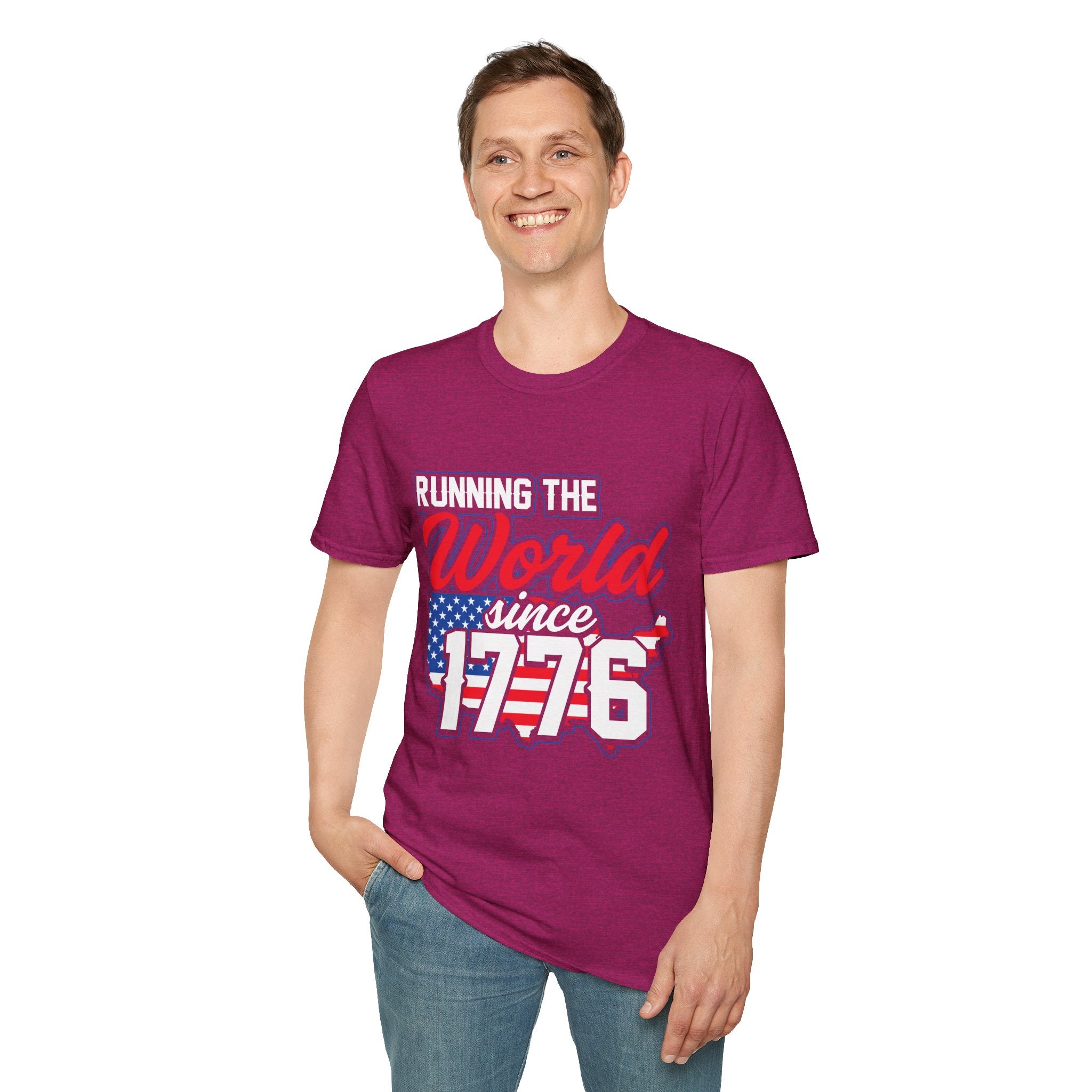 Patriotic Running T-Shirt: Celebrate Freedom, 4th of July, Sports Events, Unisex Tee, Gift for Fitness Lovers, Casual Wear