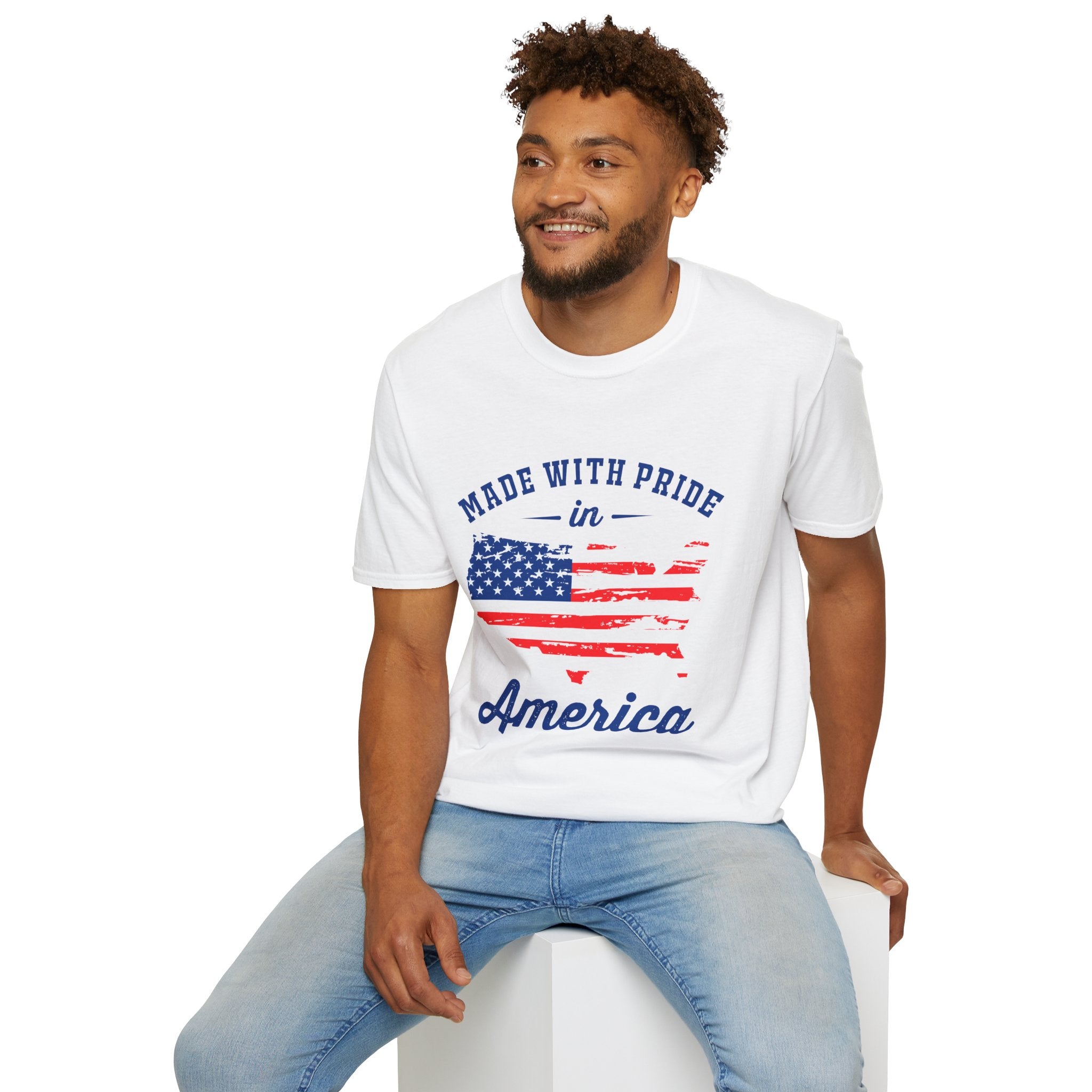 Pride USA Unisex T-Shirt, American Flag Graphic Tee, Independence Day Shirt, Gift for Patriots, Casual Everyday Wear