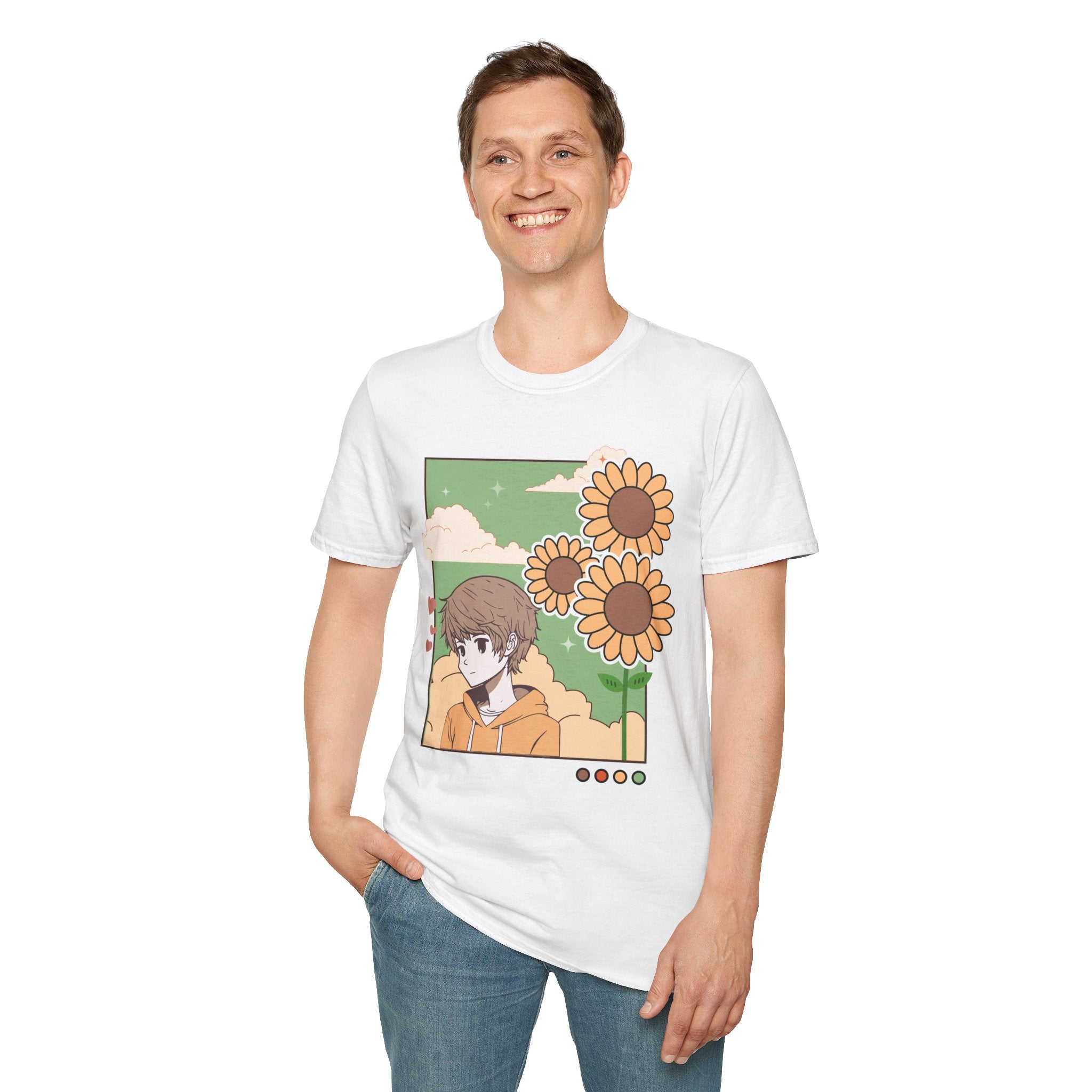 Sunflower Aesthetic Unisex T-Shirt, Softstyle Tee, Casual Wear