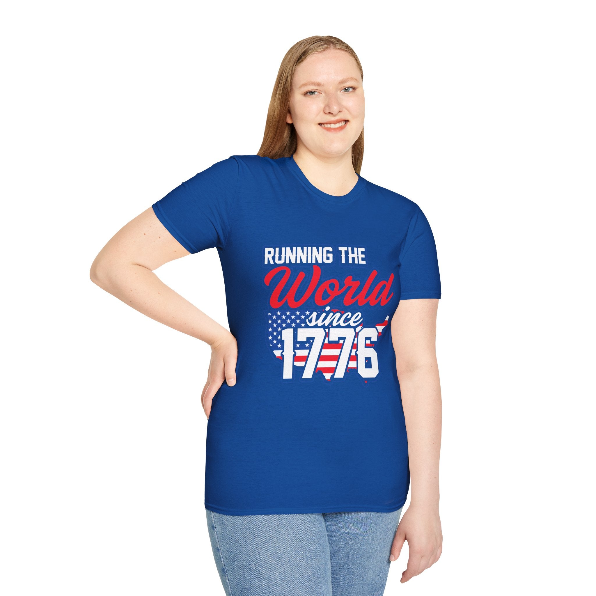 Patriotic Running T-Shirt: Celebrate Freedom, 4th of July, Sports Events, Unisex Tee, Gift for Fitness Lovers, Casual Wear