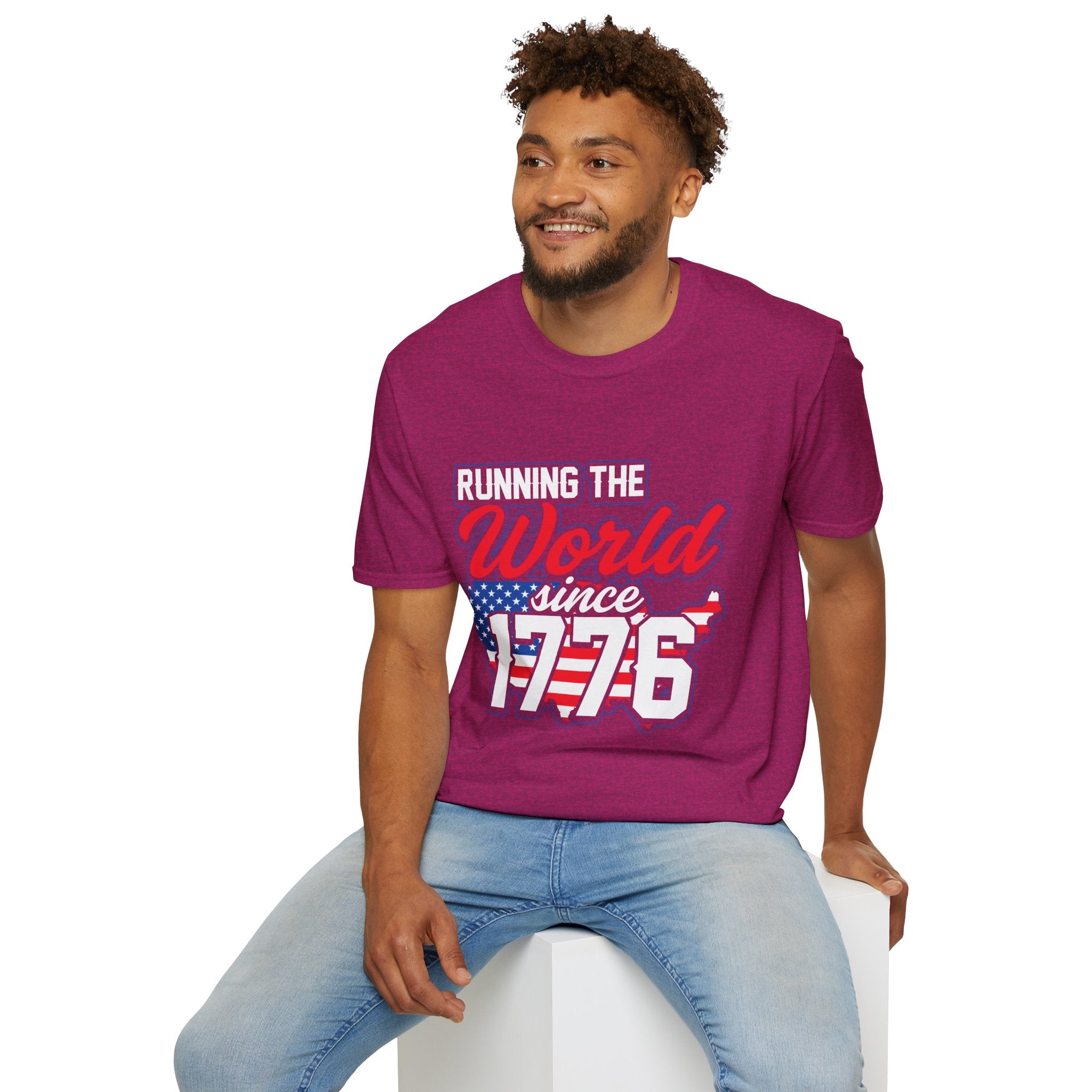 Patriotic Running T-Shirt: Celebrate Freedom, 4th of July, Sports Events, Unisex Tee, Gift for Fitness Lovers, Casual Wear