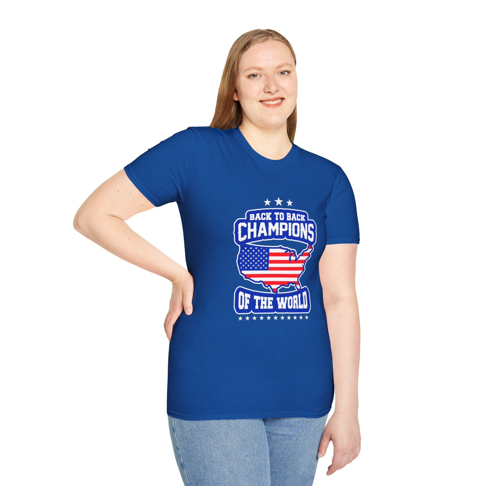 Patriotic Unisex T-Shirt for Champions | Casual Wear, Gift for Sports Lovers, All-American Style, 4th of July, Everyday Comfort
