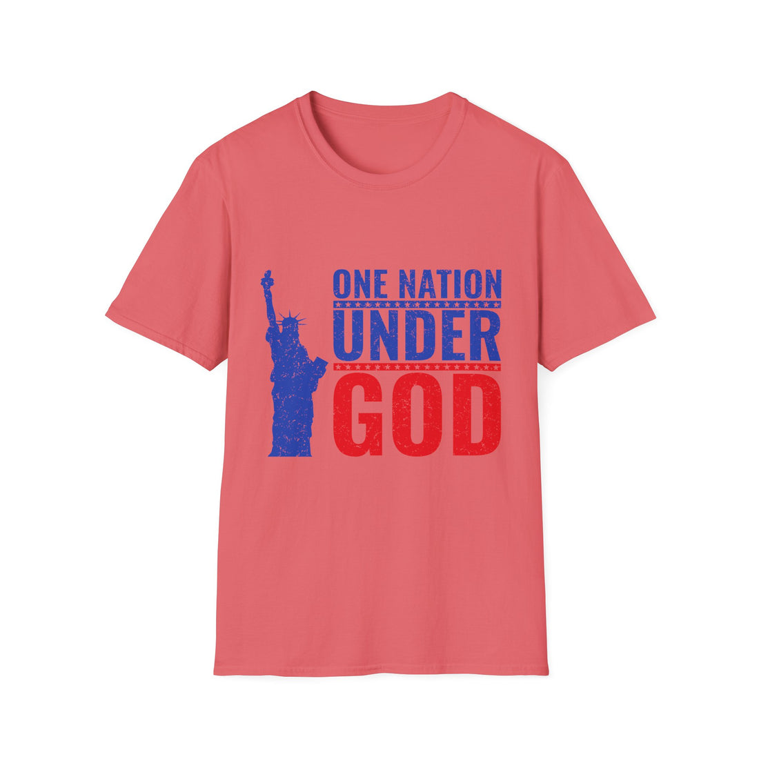 Patriotic Graphic T-Shirt | One Nation Under God | Unisex Casual Wear for Holidays, Independence Day, Family Gatherings, Political [...]