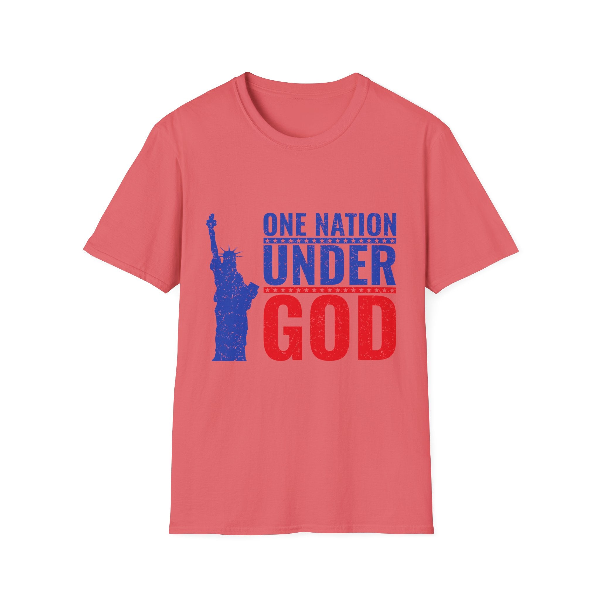 Patriotic Graphic T-Shirt | One Nation Under God | Unisex Casual Wear for Holidays, Independence Day, Family Gatherings, Political [...]