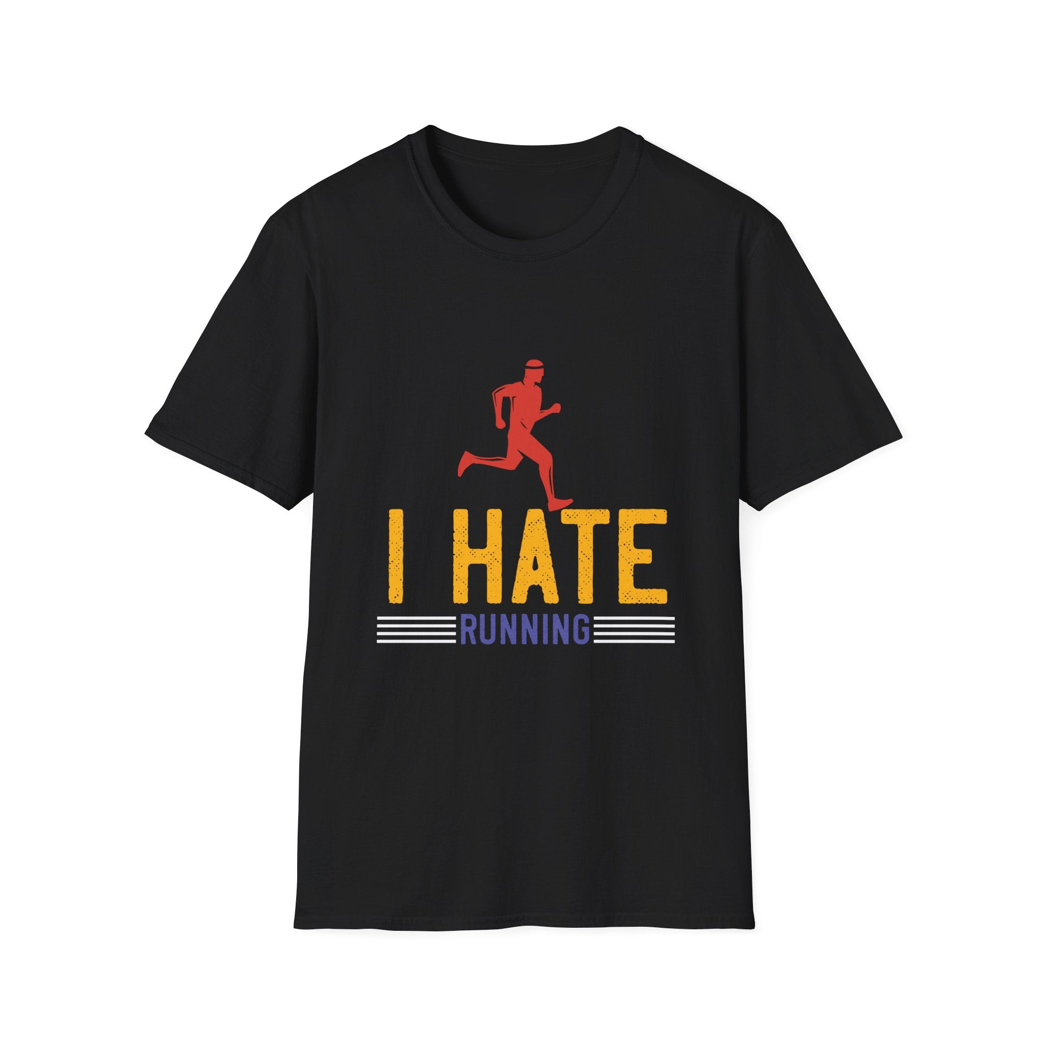 Unisex Softstyle T-Shirt with 'I Hate Running' Slogan