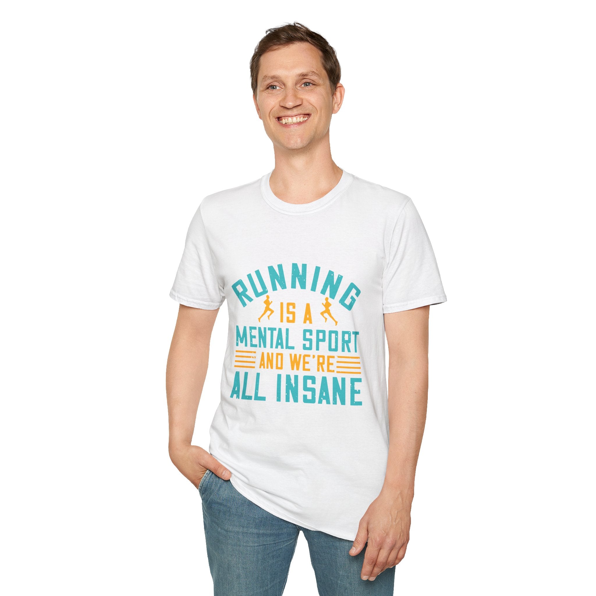 Running Insanity Unisex T-Shirt | Gift for Runners, Fitness Humor Tee