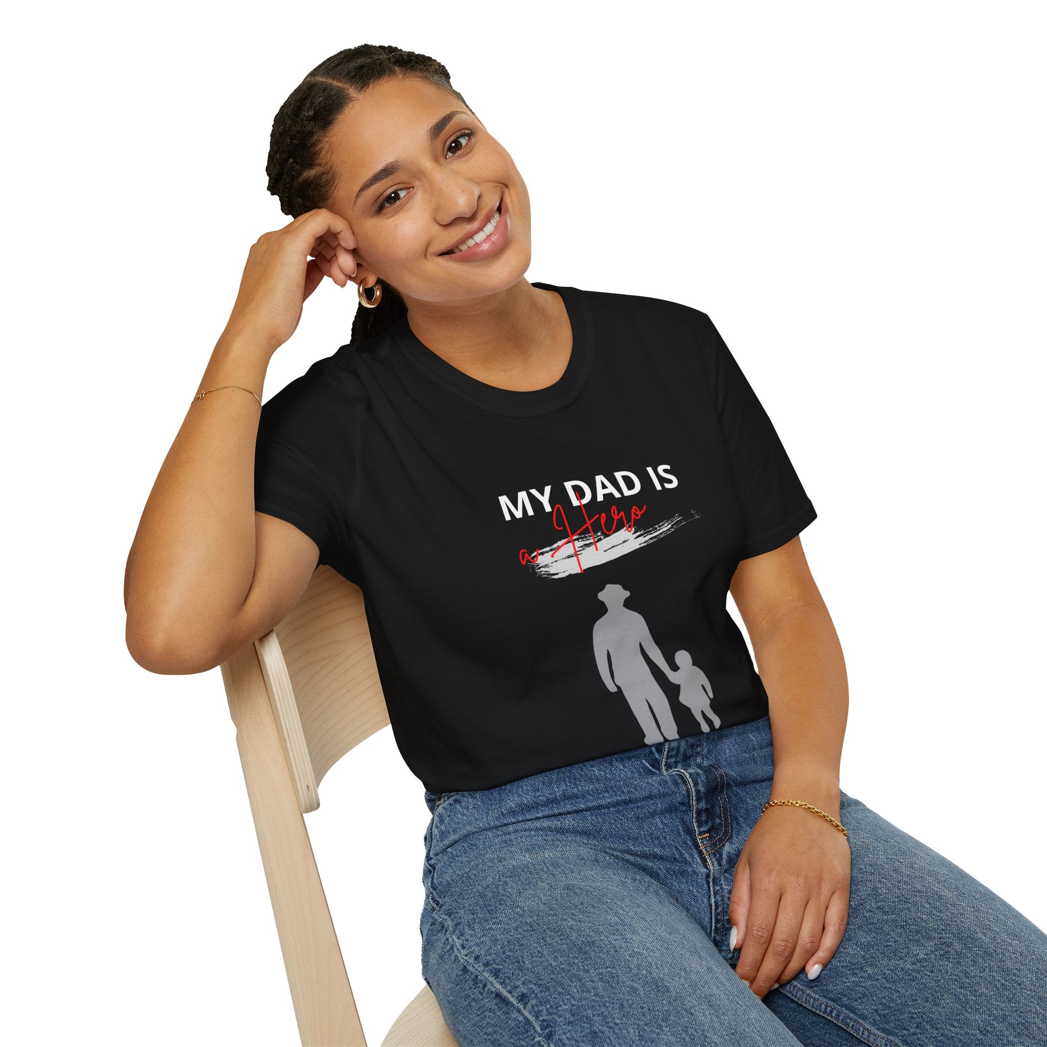 My Dad Is a Hero Unisex T-Shirt, Father's Day Gift, Casual Wear