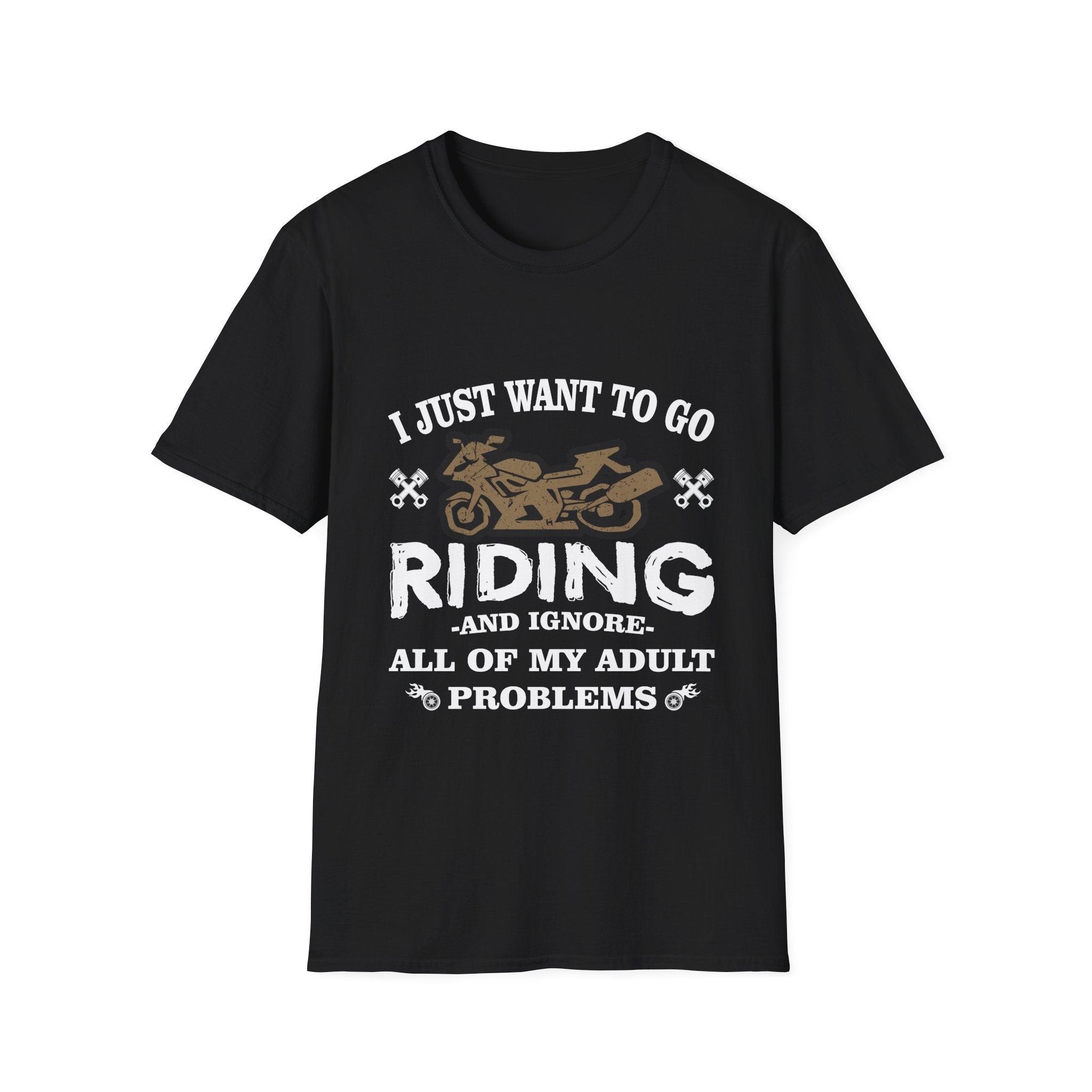 Unisex Riding T-Shirt - Perfect for Bikers, Adulting Humor, Birthdays, Gifts for Him, Summer Wear
