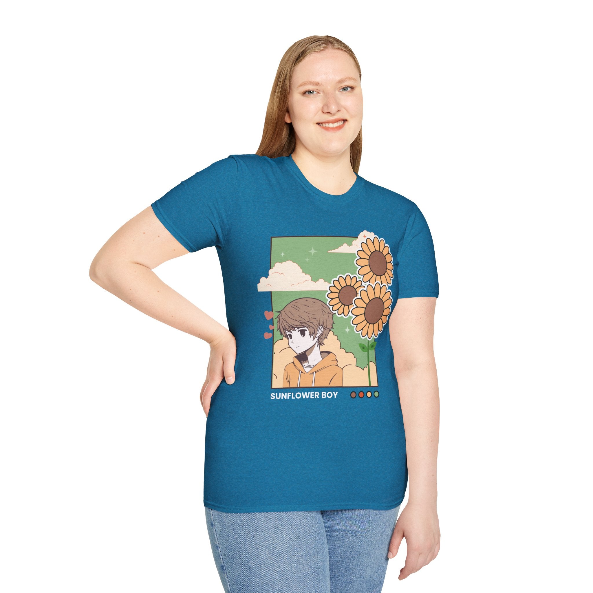Sunflower Aesthetic Unisex T-Shirt, Softstyle Tee, Casual Wear