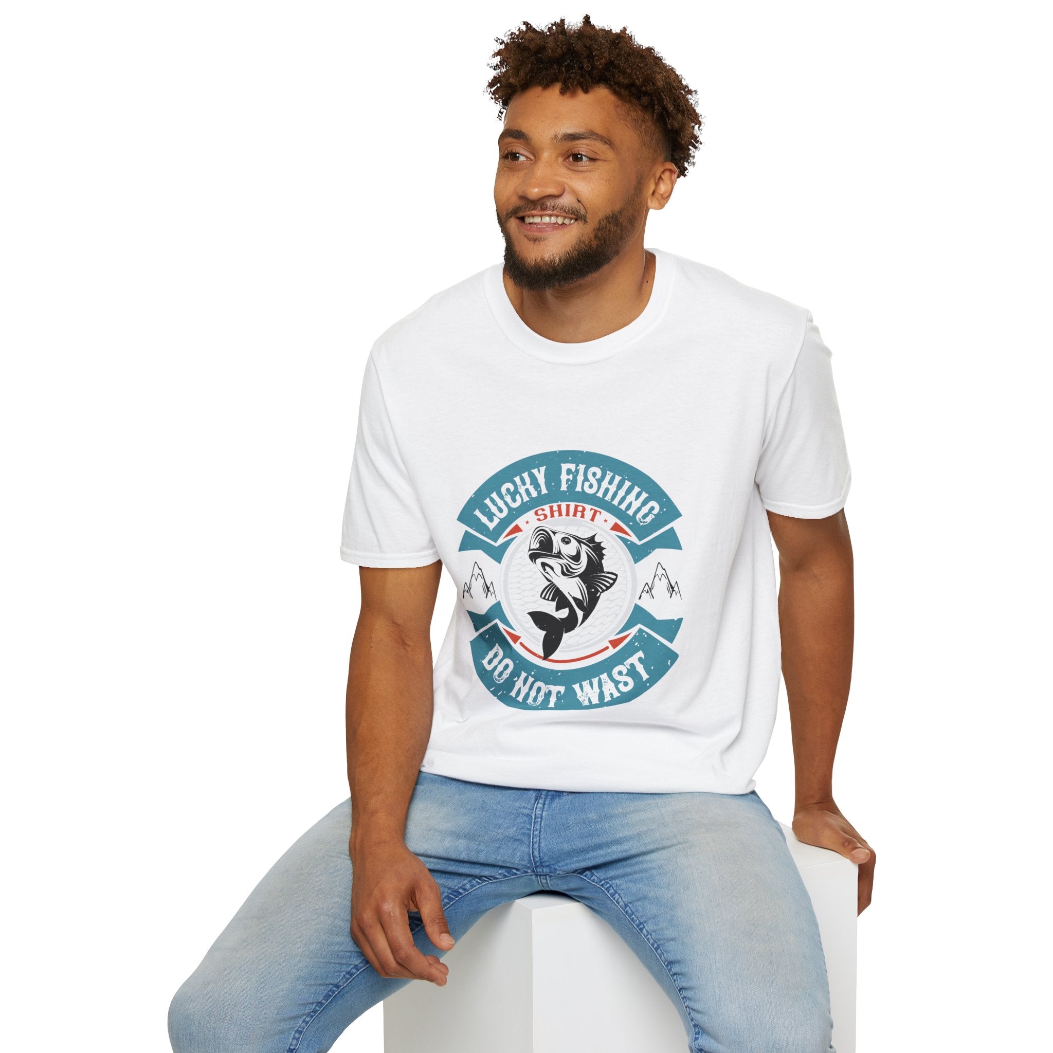 Lucky Fishing Graphic Tee, Unisex Fishing T-Shirt