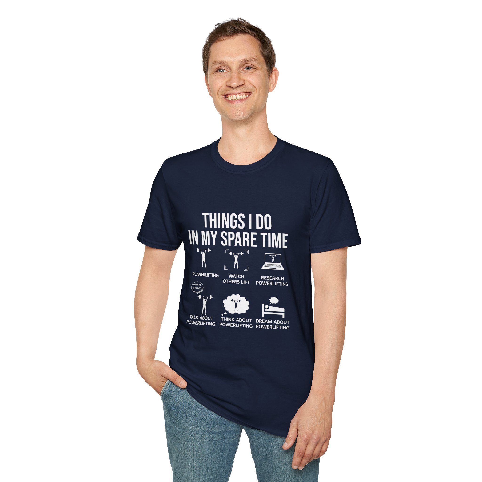 Funny Spare Time Activities T-Shirt, Leisurewear, Gift for Friends, Casual Humor Shirt, Relaxation Tee, Birthday Present