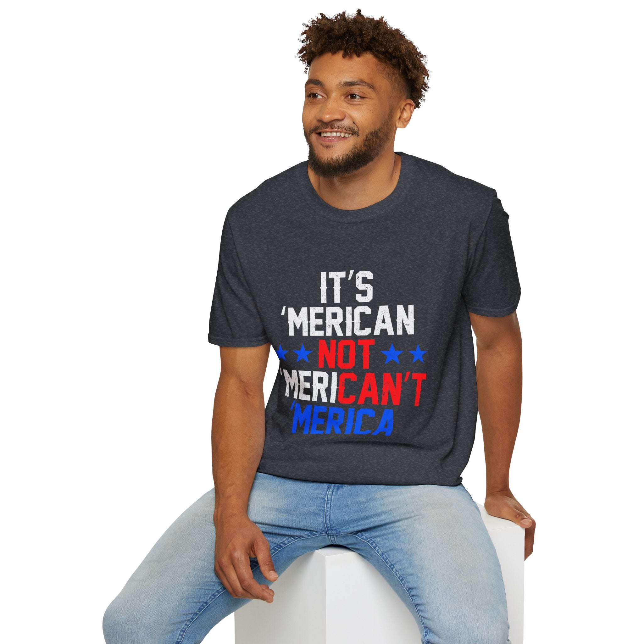 Patriotic Graphic Tee for Freedom Lovers - Unisex Softstyle T-Shirt, Casual Wear, Independence Day, Election Shirt, Gift Idea