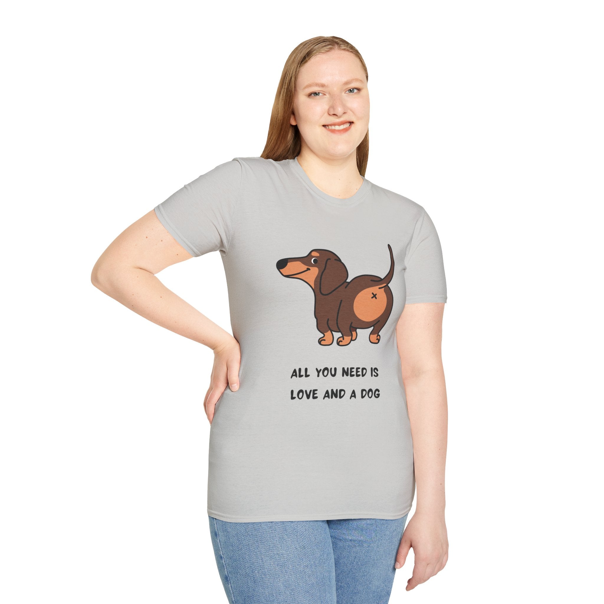All You Need Is Love and a Dog T-Shirt - Cute Pet Lover Tee