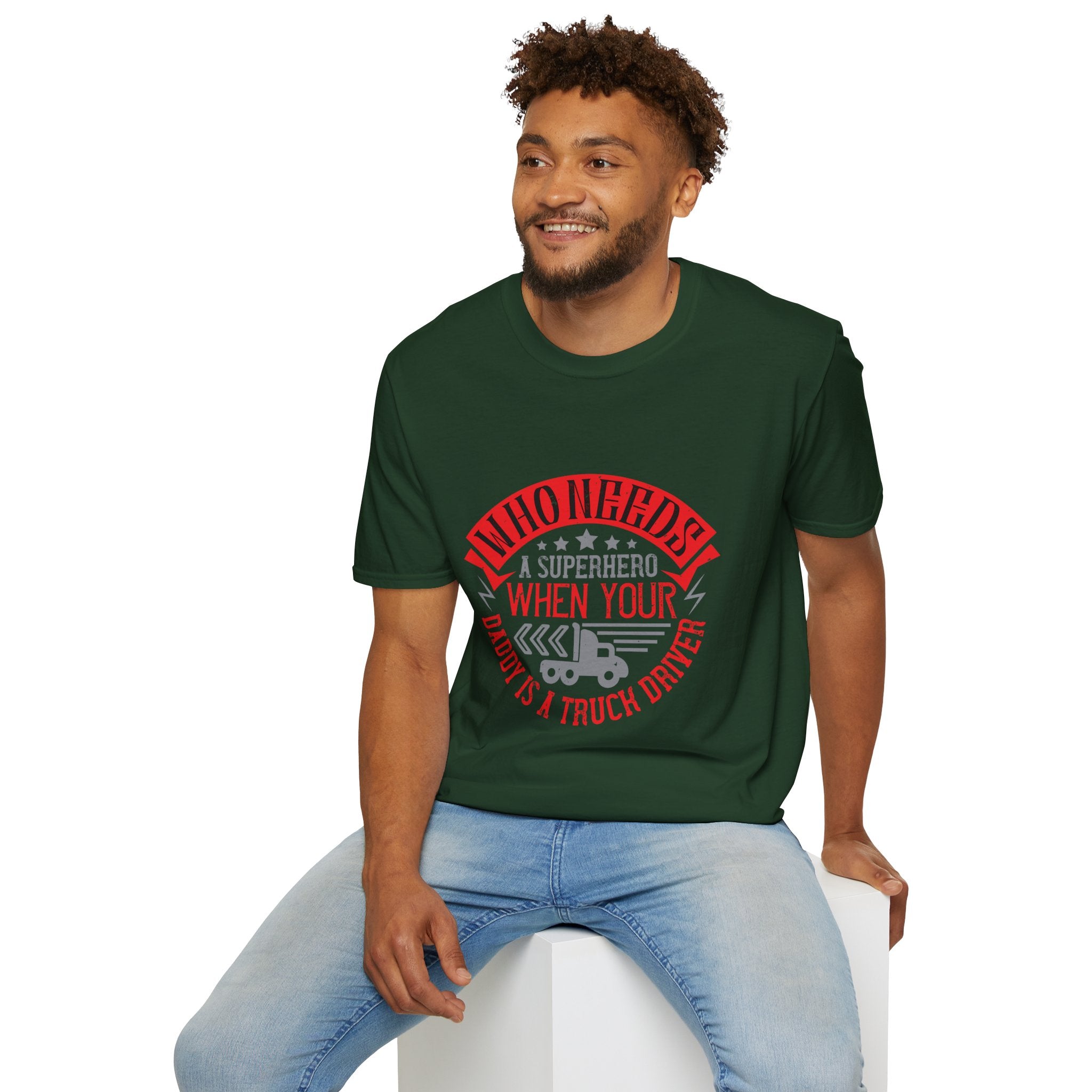 Superhero Dad Truck Driver T-Shirt, Father's Day Gift, Unisex Tee