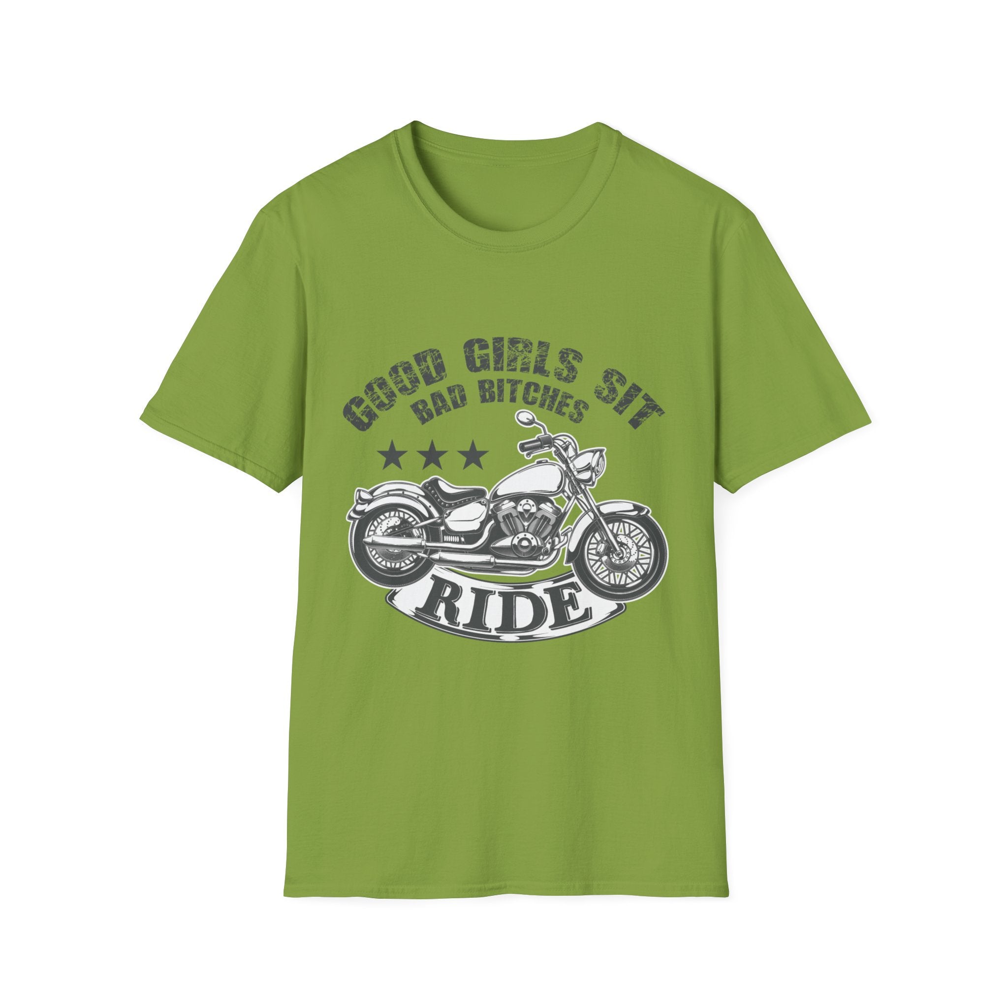 Good Girls Sit Bad Bitches Ride Unisex T-Shirt, Biker Tee, Gift for Motorcycle Lovers, Casual Wear, Birthday Gift