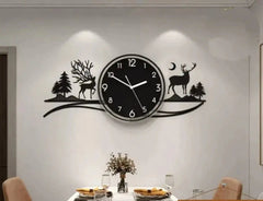 3D Deer Clock Wall Decoration Acrylic Wall Decor Advibe Studio