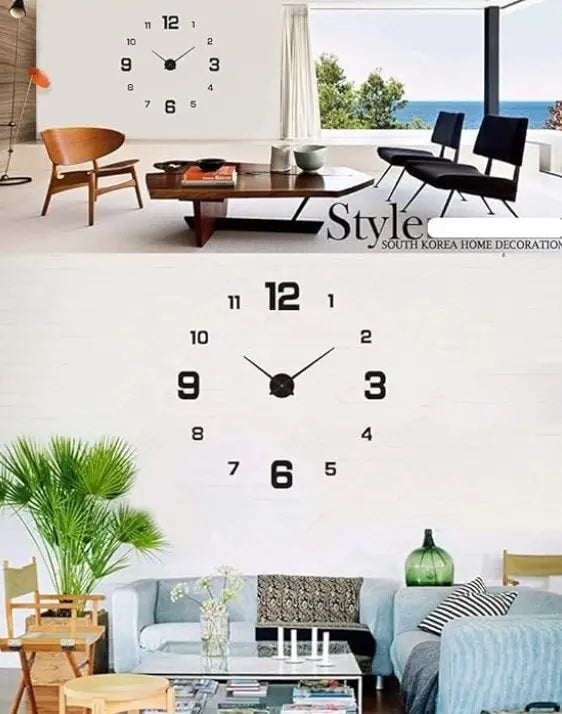 3D Wall Clock, Frameless Wall Clock DIY Wall Decoration, 3D Wall Clock Home Decor Advibe Studio