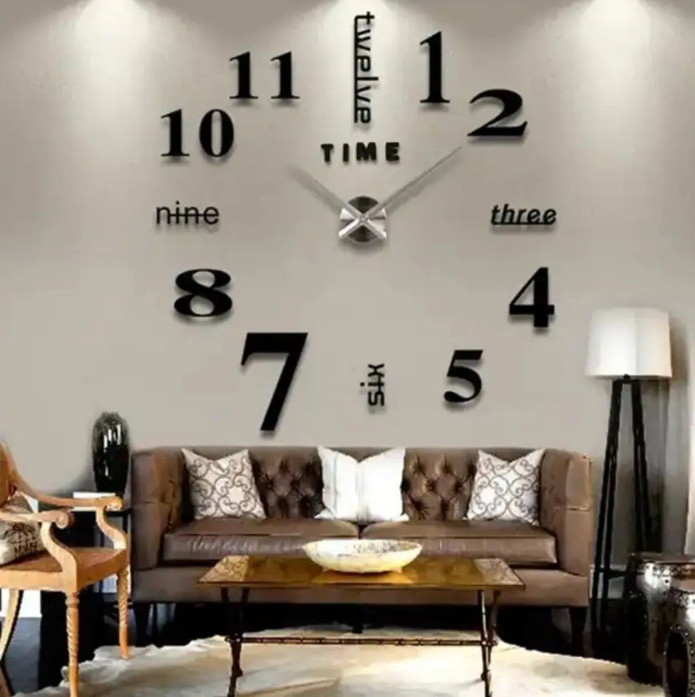 3D Wall Clock, Frameless Wall Clock DIY Wall Decoration, Wall Clock Advibe Studio