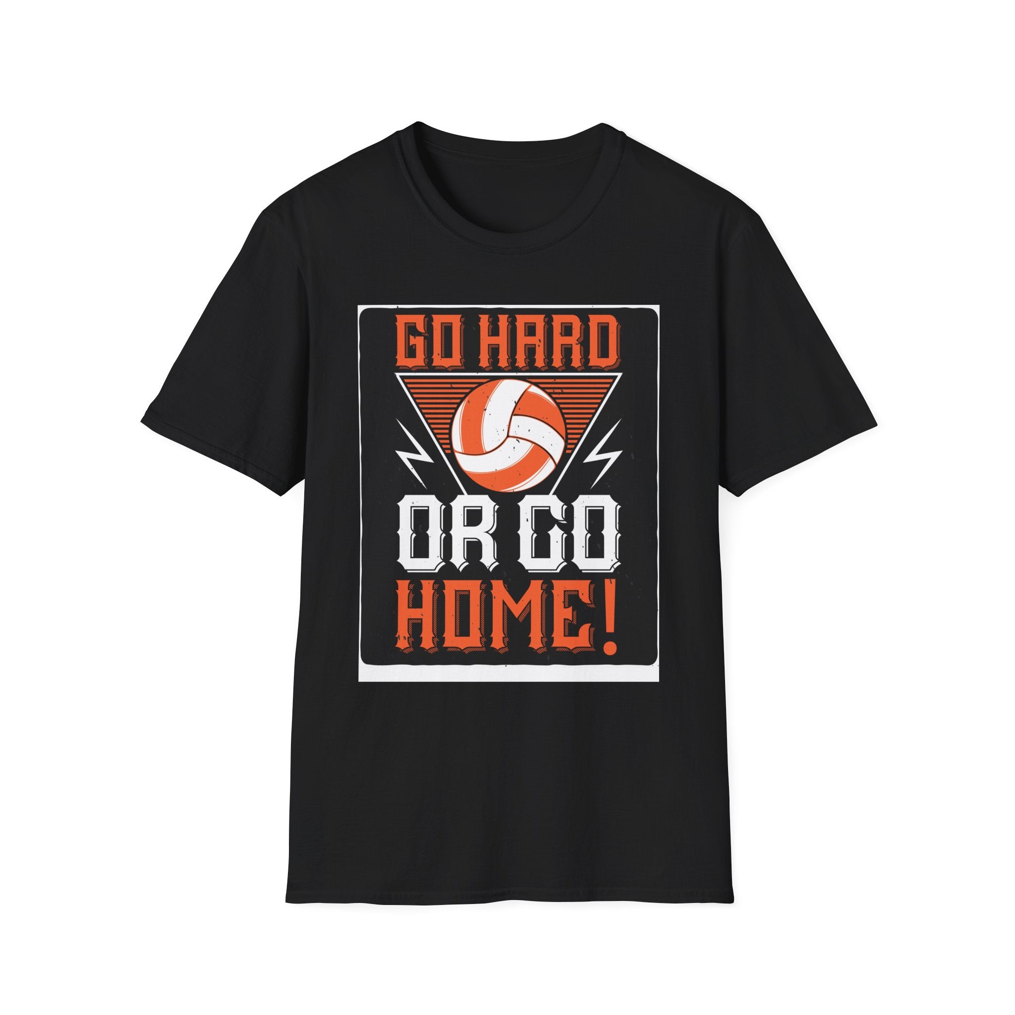 Volleyball Motivational T-Shirt - Go Hard or Go Home, Athletic Shirt, Sports Apparel