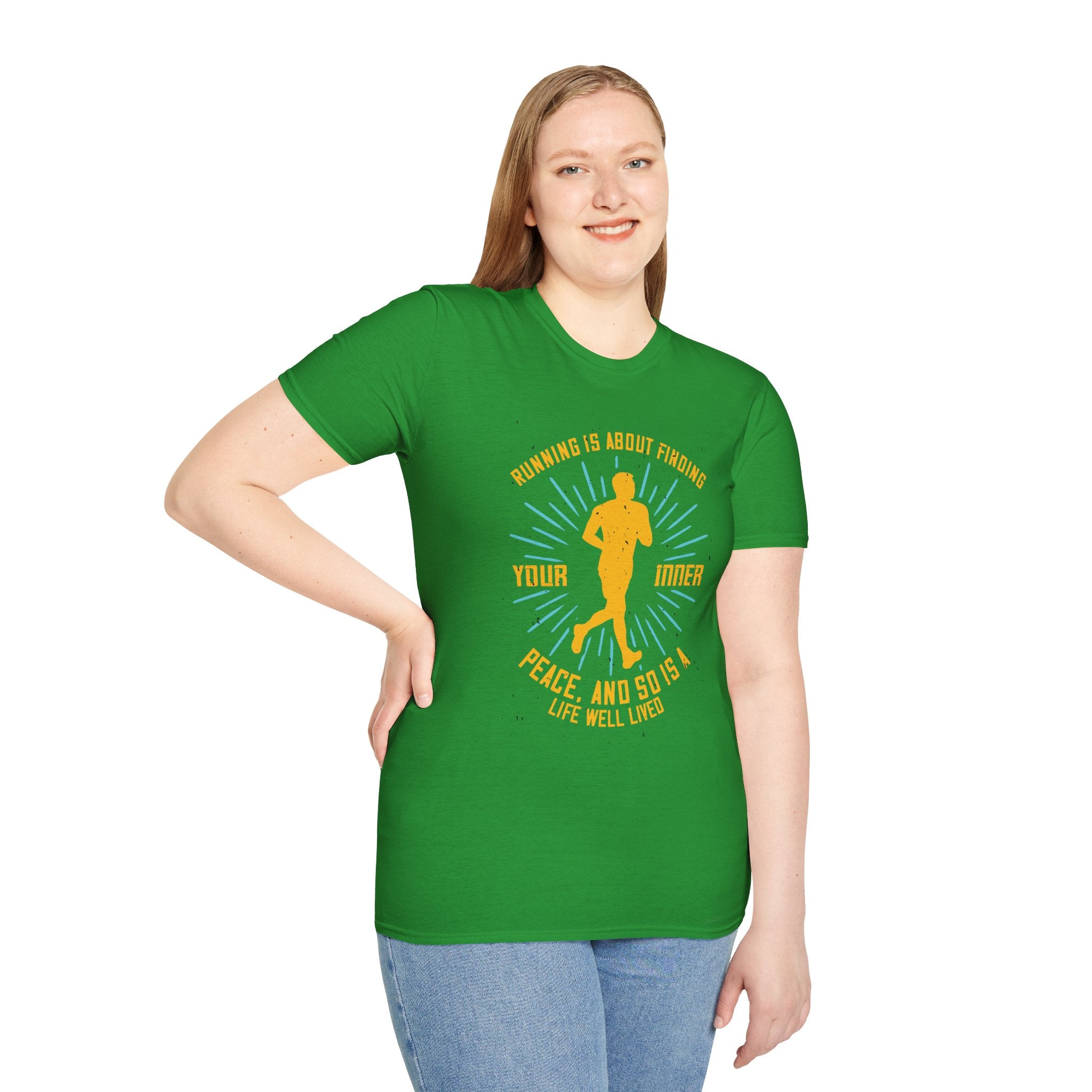 Inspirational Running T-Shirt for Peace Seekers, Fitness Gift