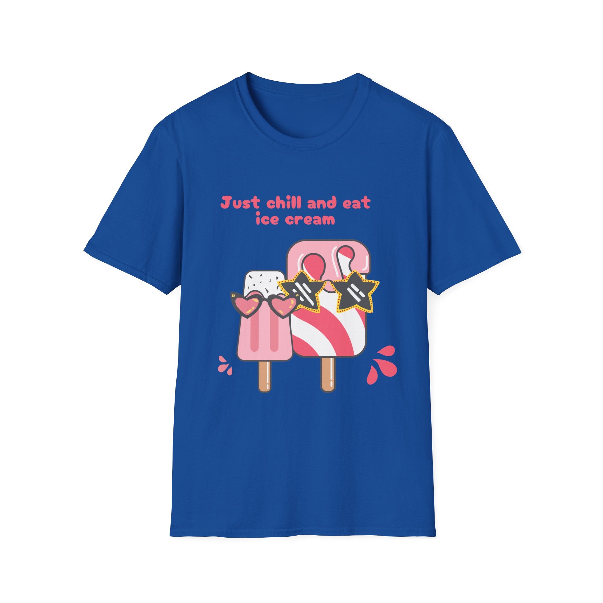 Summer Chill Ice Cream T-Shirt, Unisex Softstyle Tee, Cute Graphic Shirt